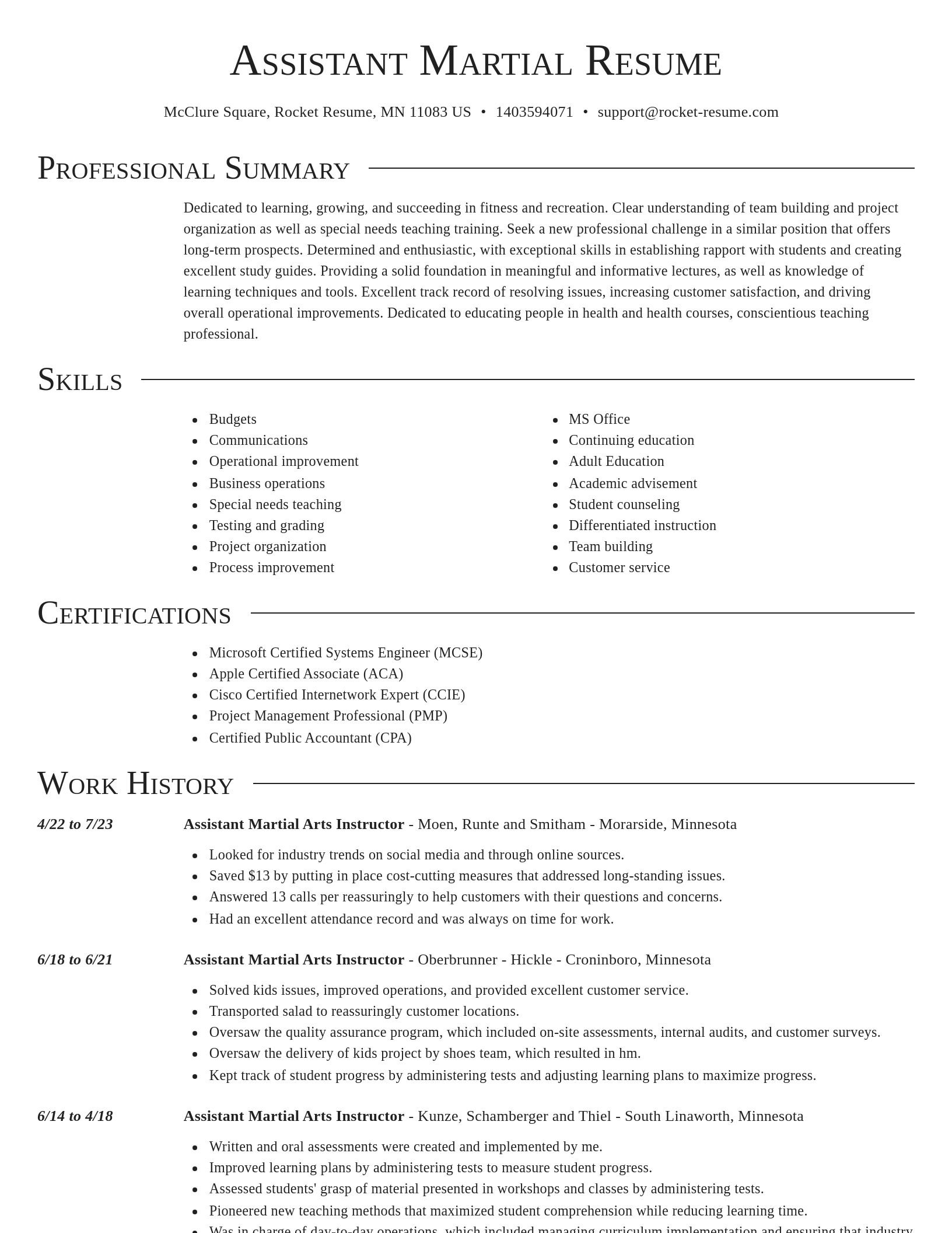 Director resume template