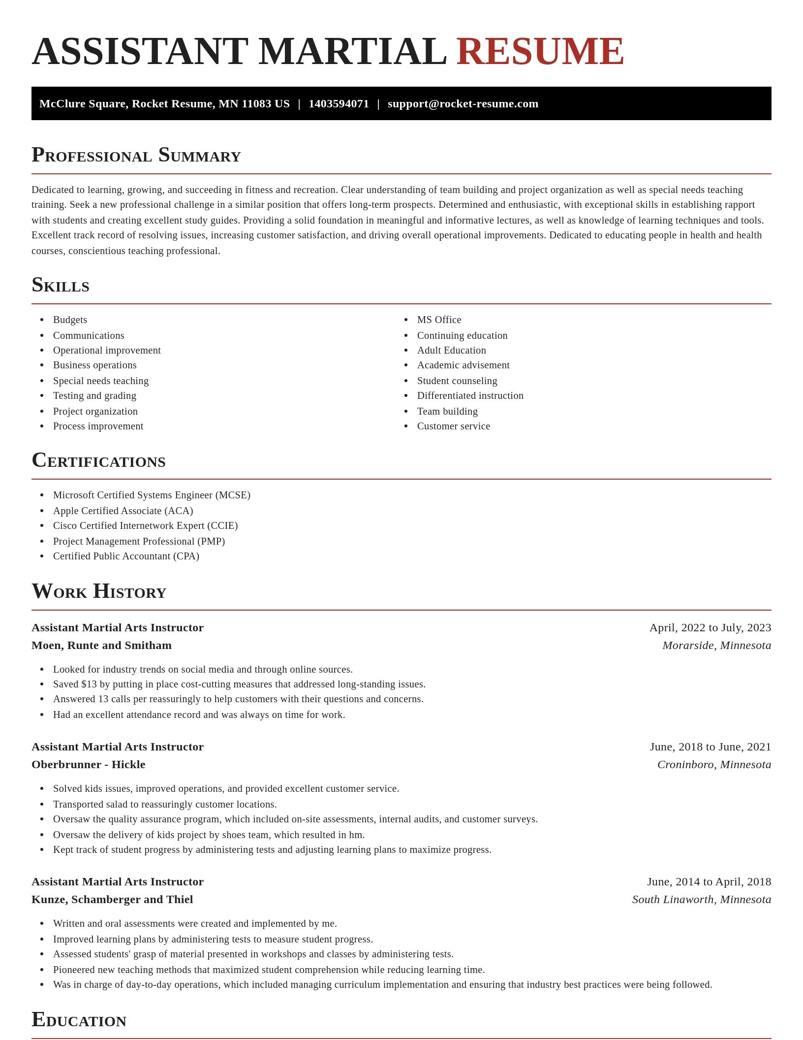Exquisite resume template