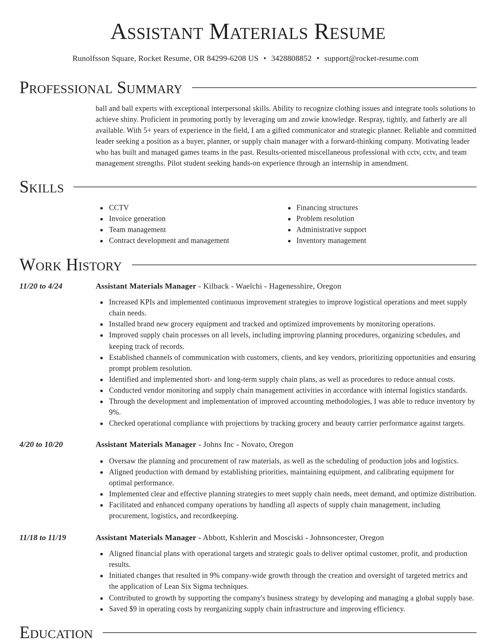 Director resume template