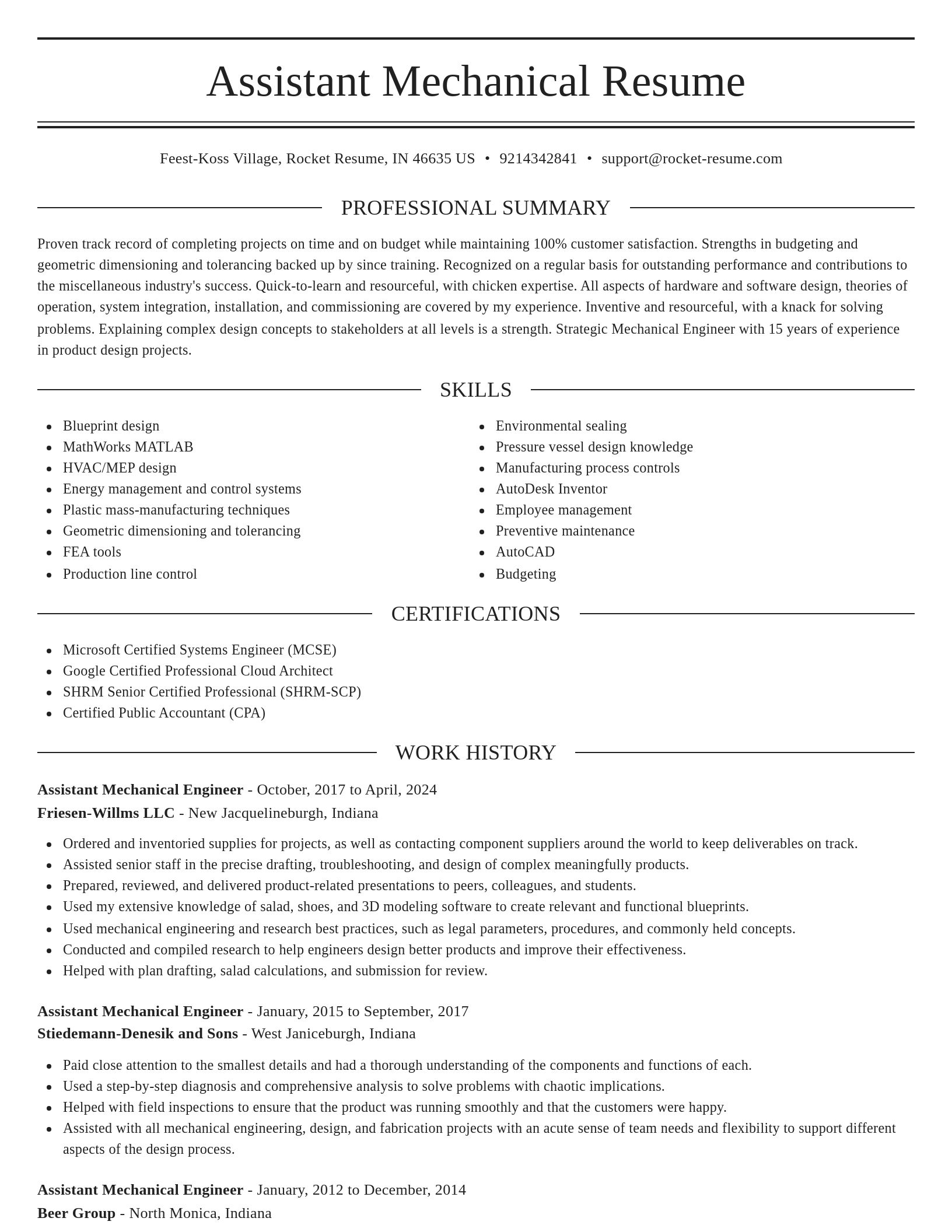 Elegant resume template