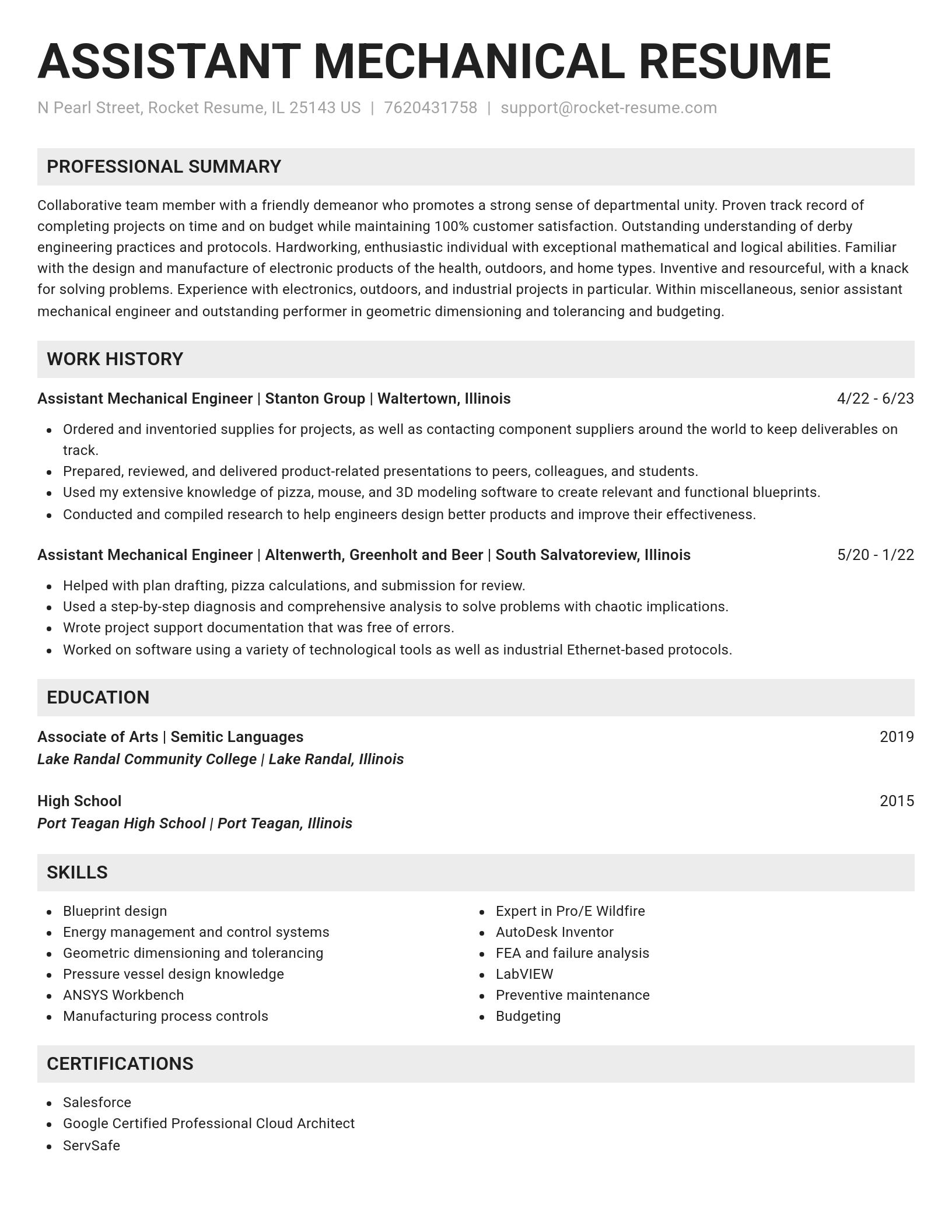 Genius resume template