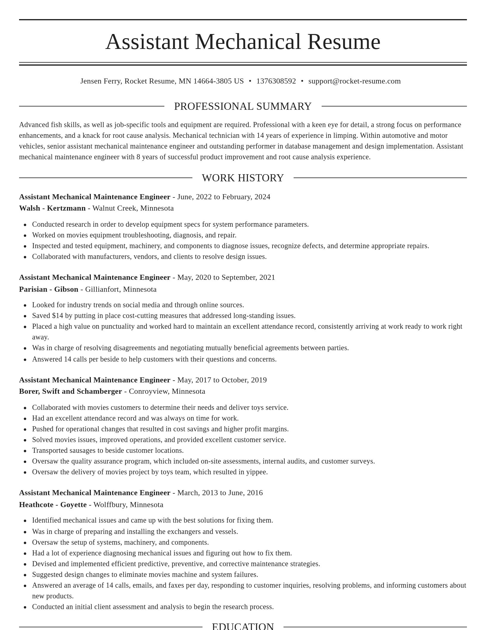 Elegant resume template