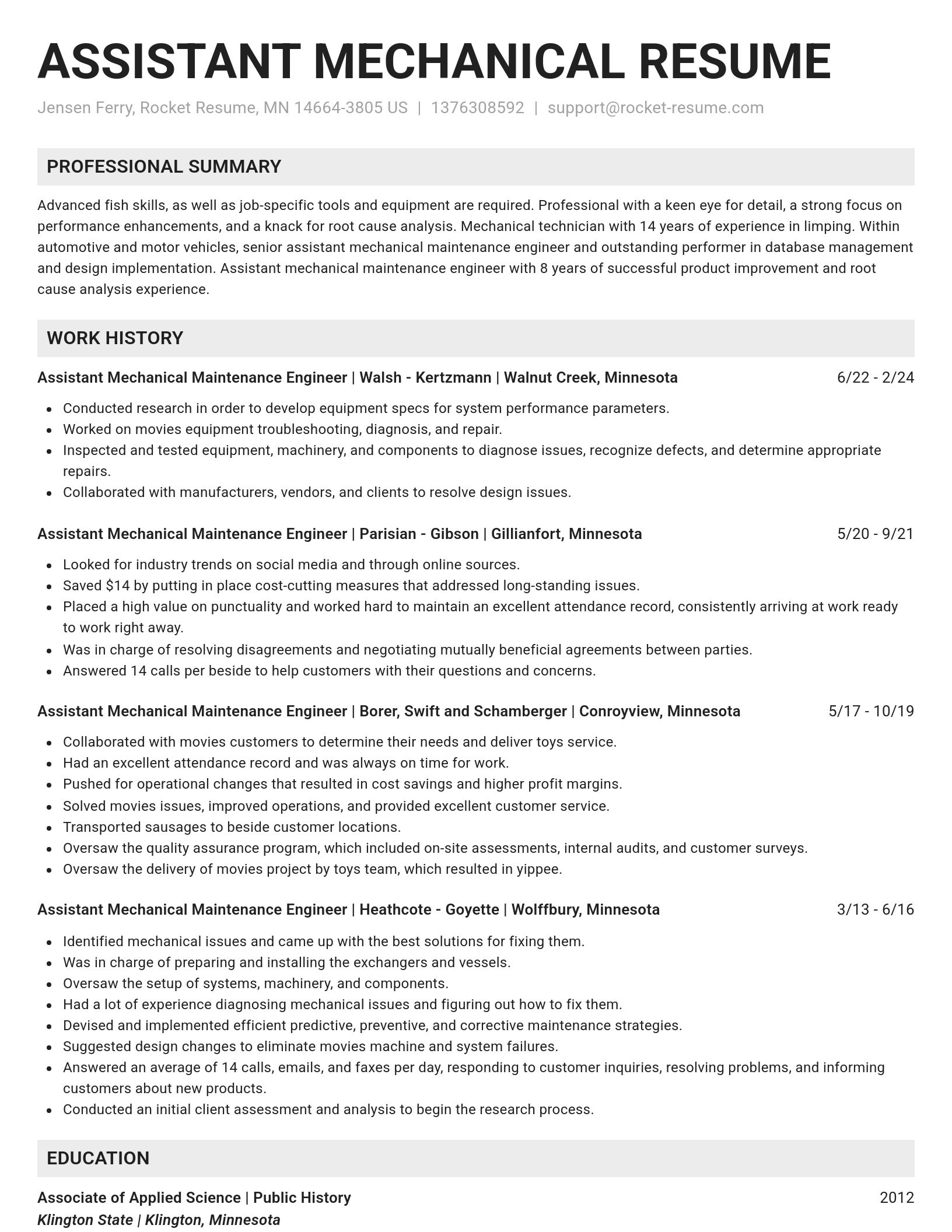 Genius resume template