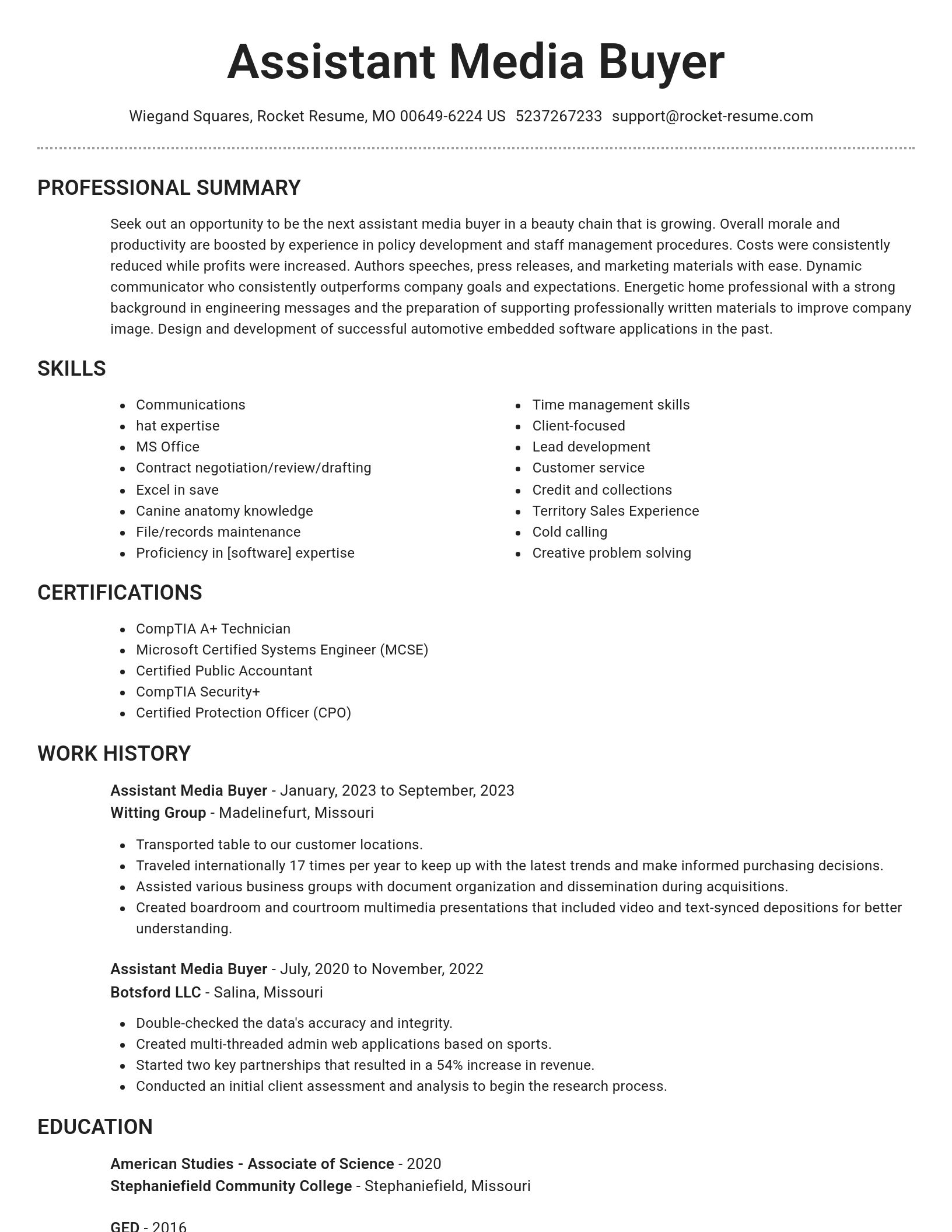 Brilliant resume template