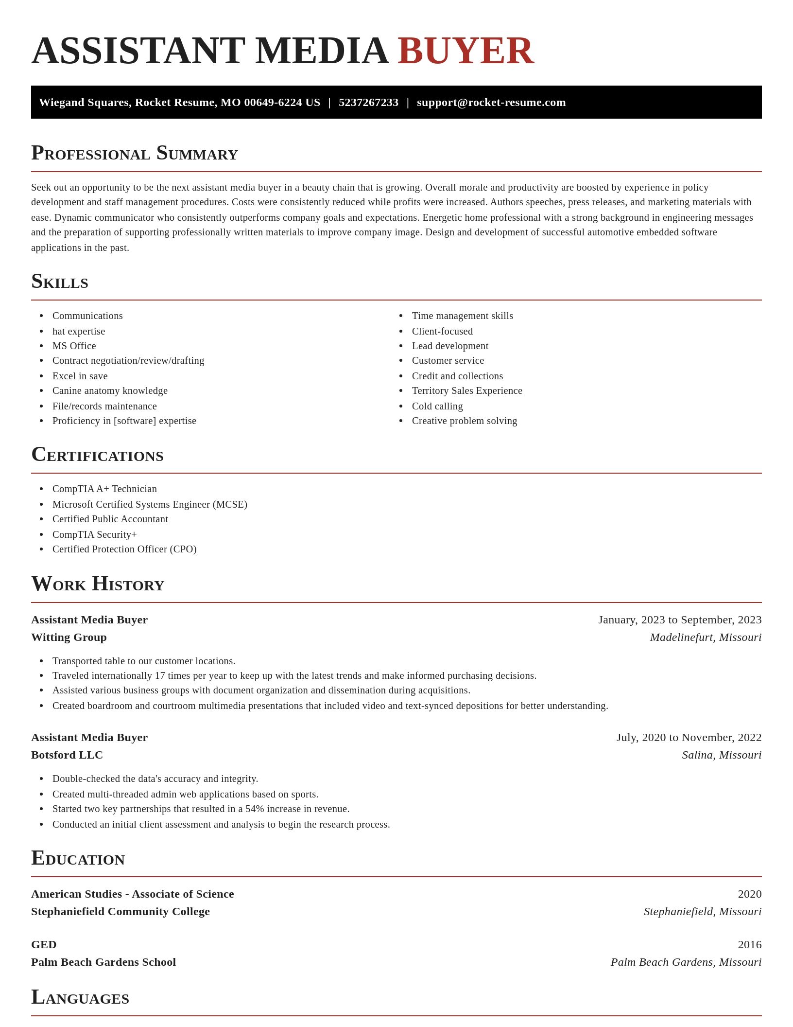 Exquisite resume template