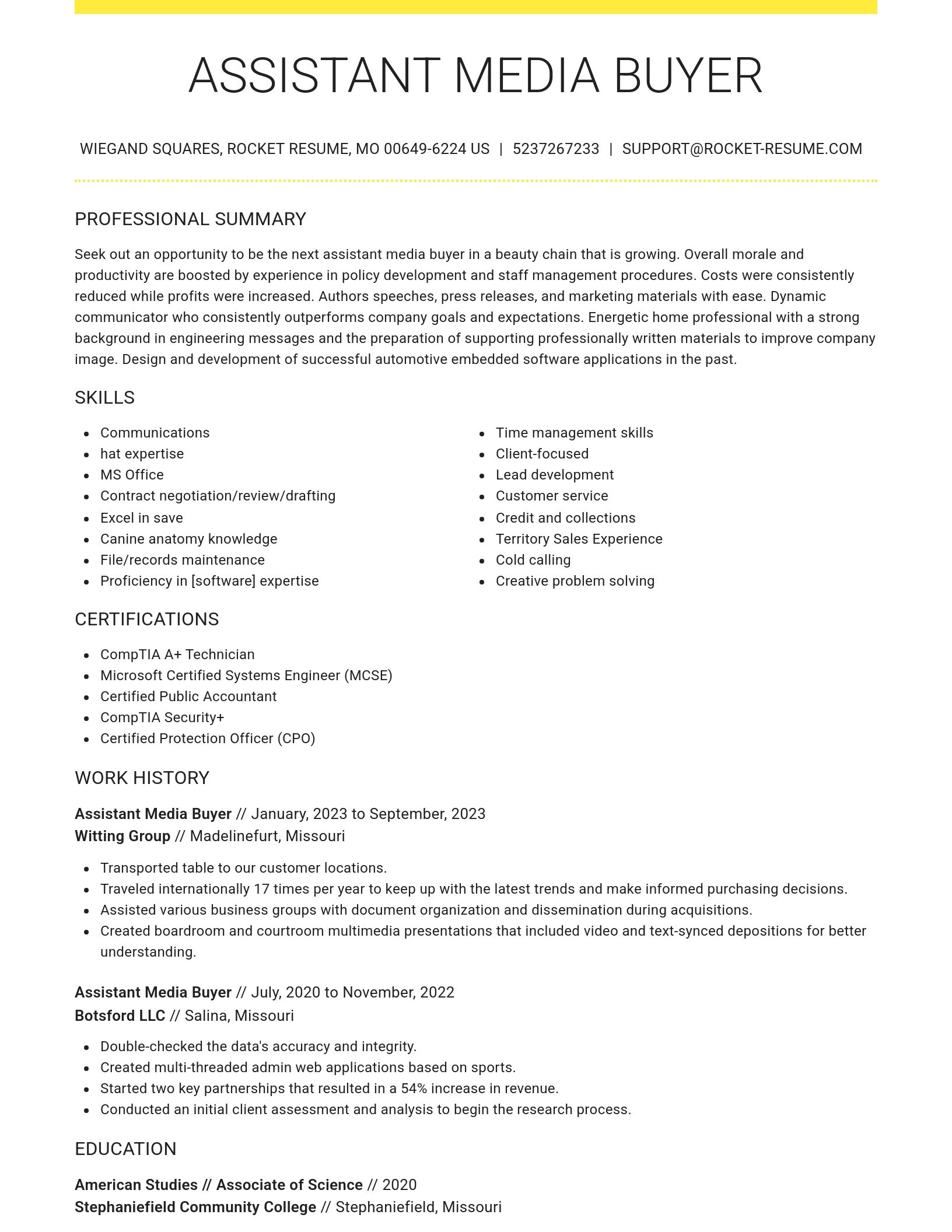 Grand resume template