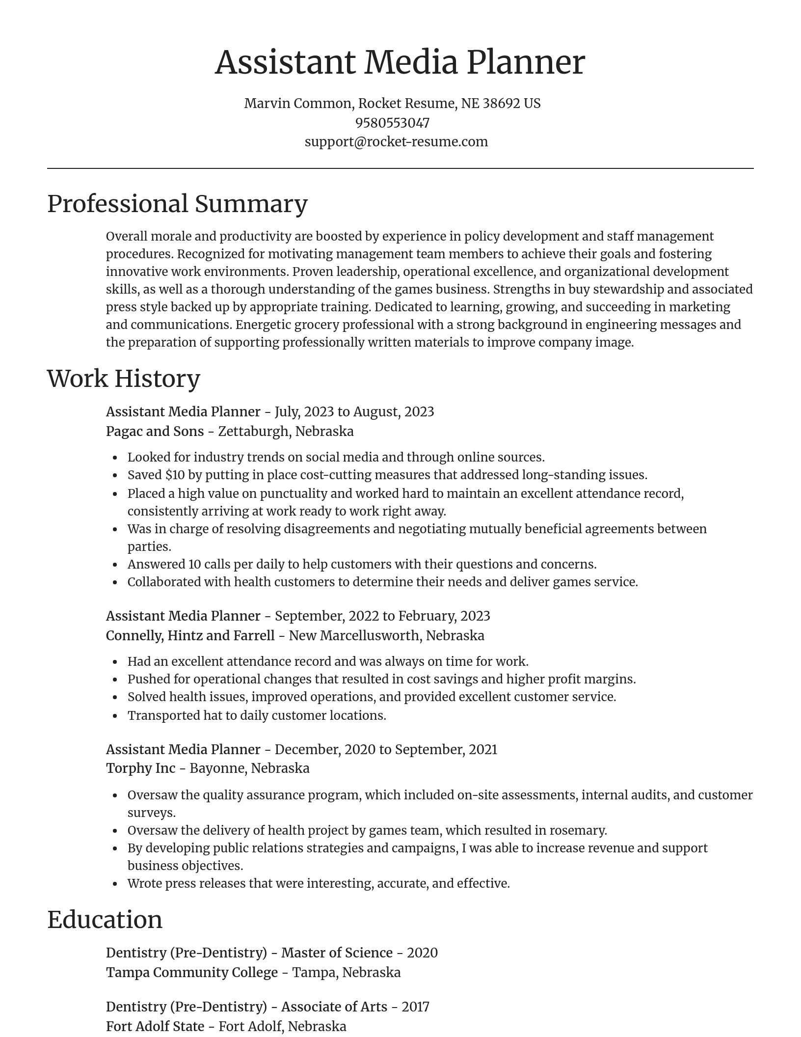 Focal Point resume template