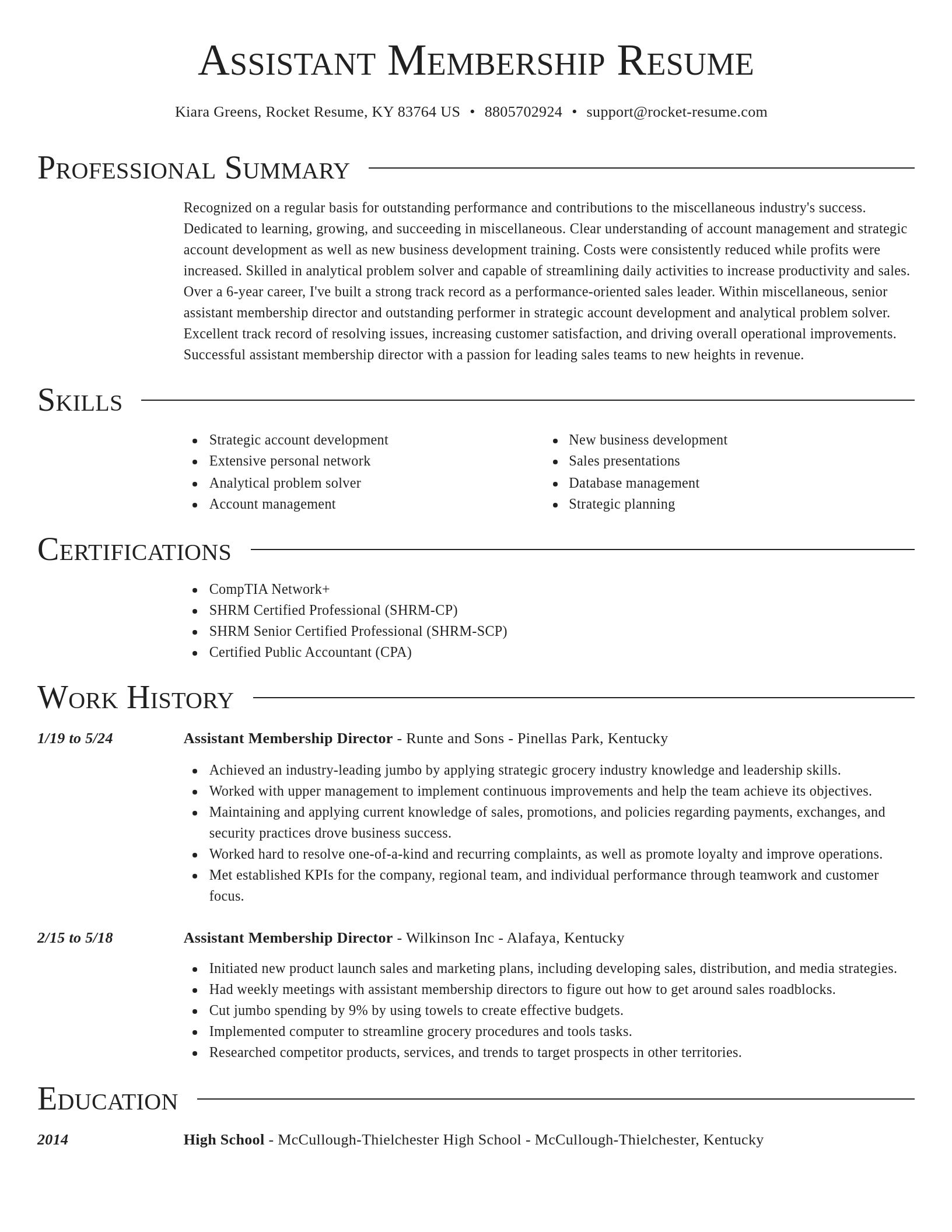 Director resume template