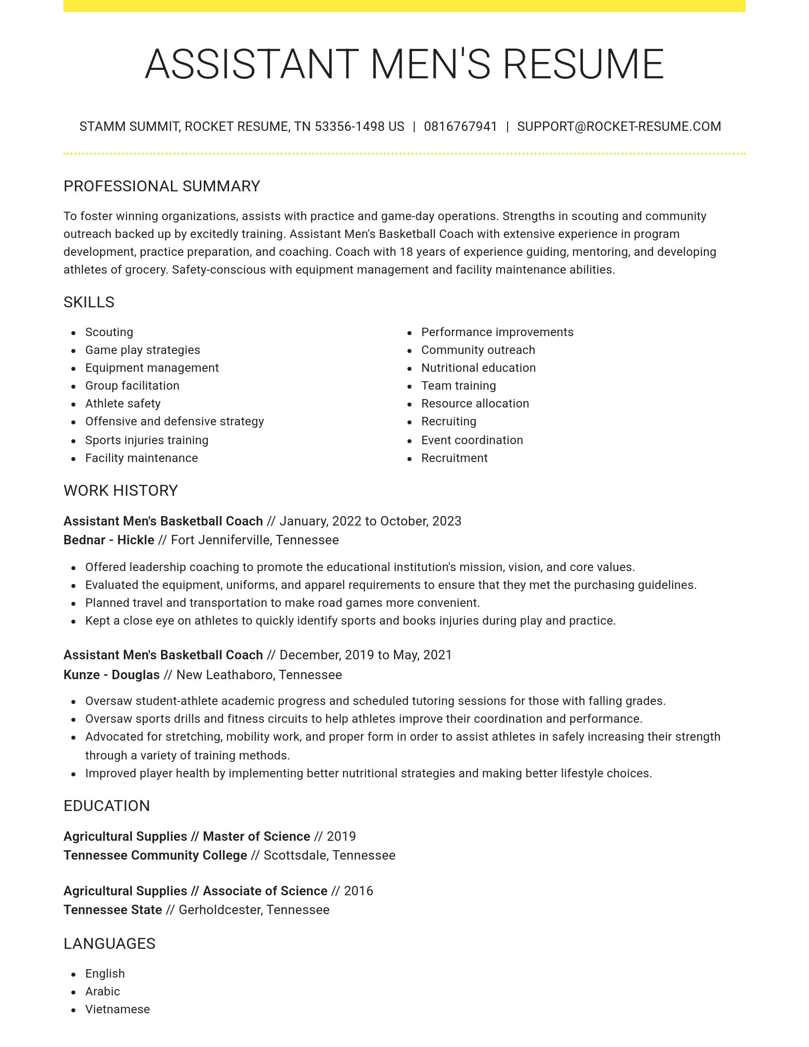 Grand resume template
