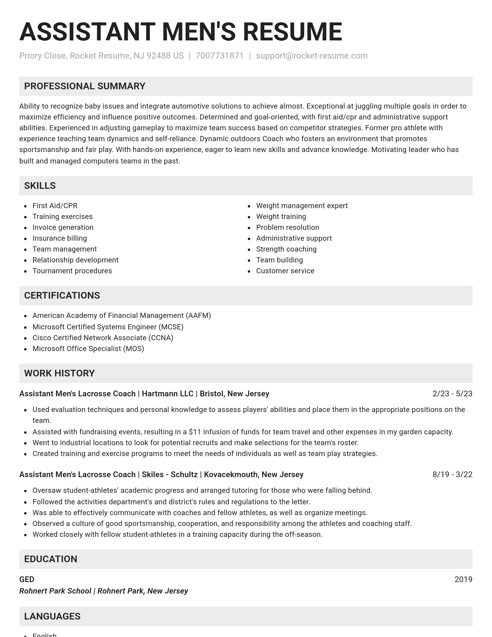Genius resume template