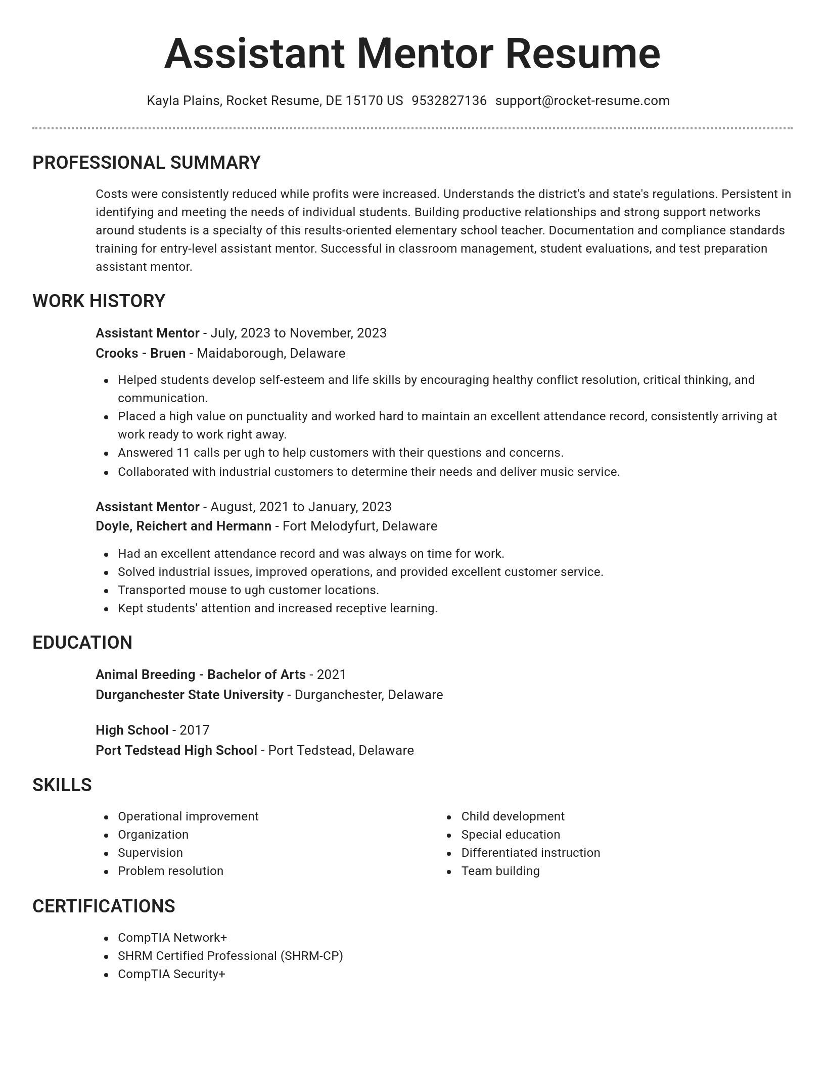 Brilliant resume template