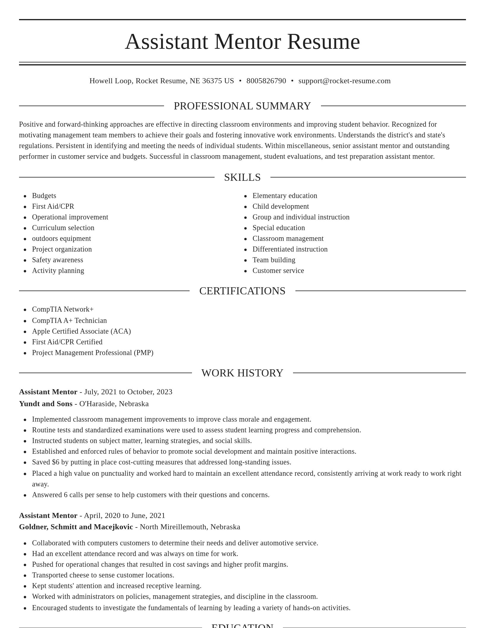 Elegant resume template