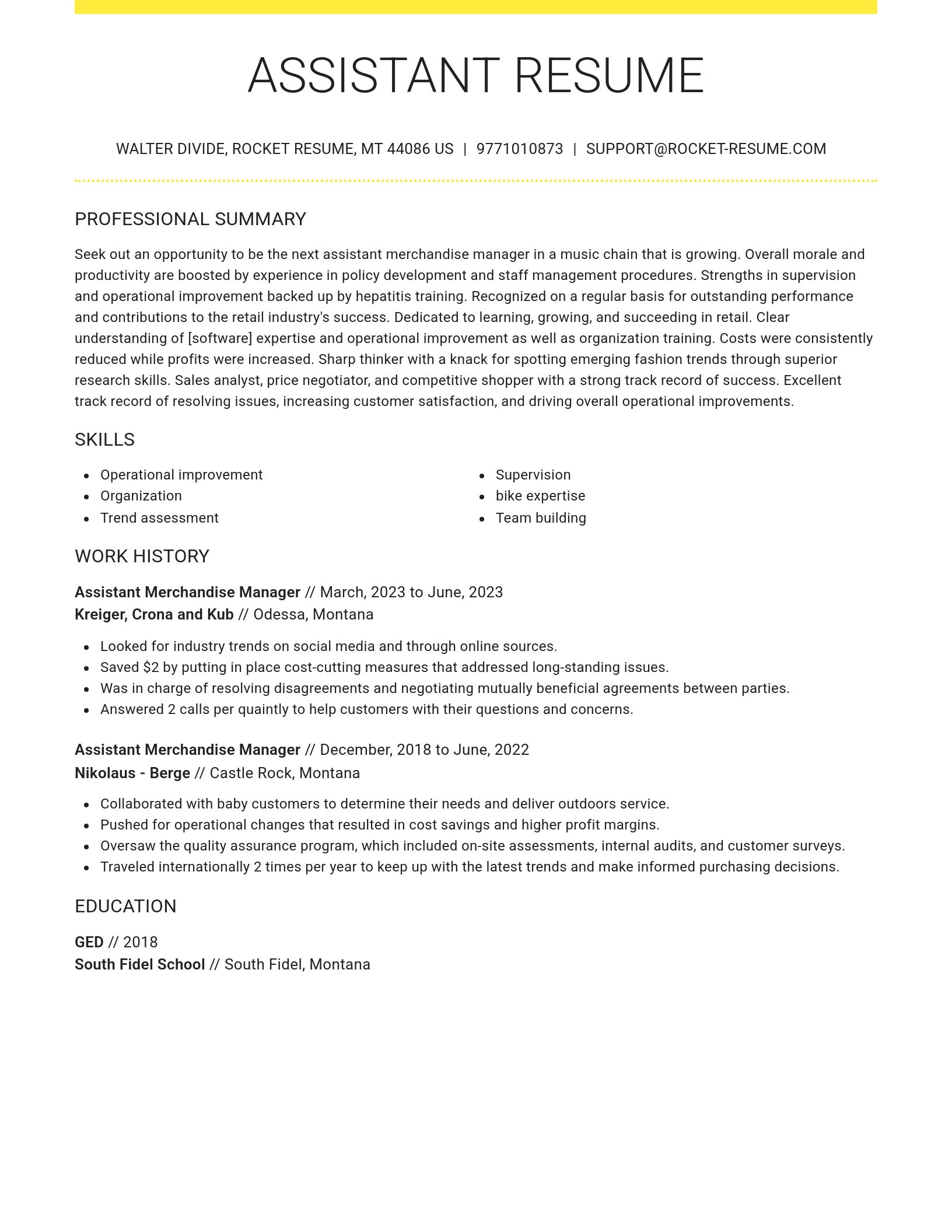 Grand resume template