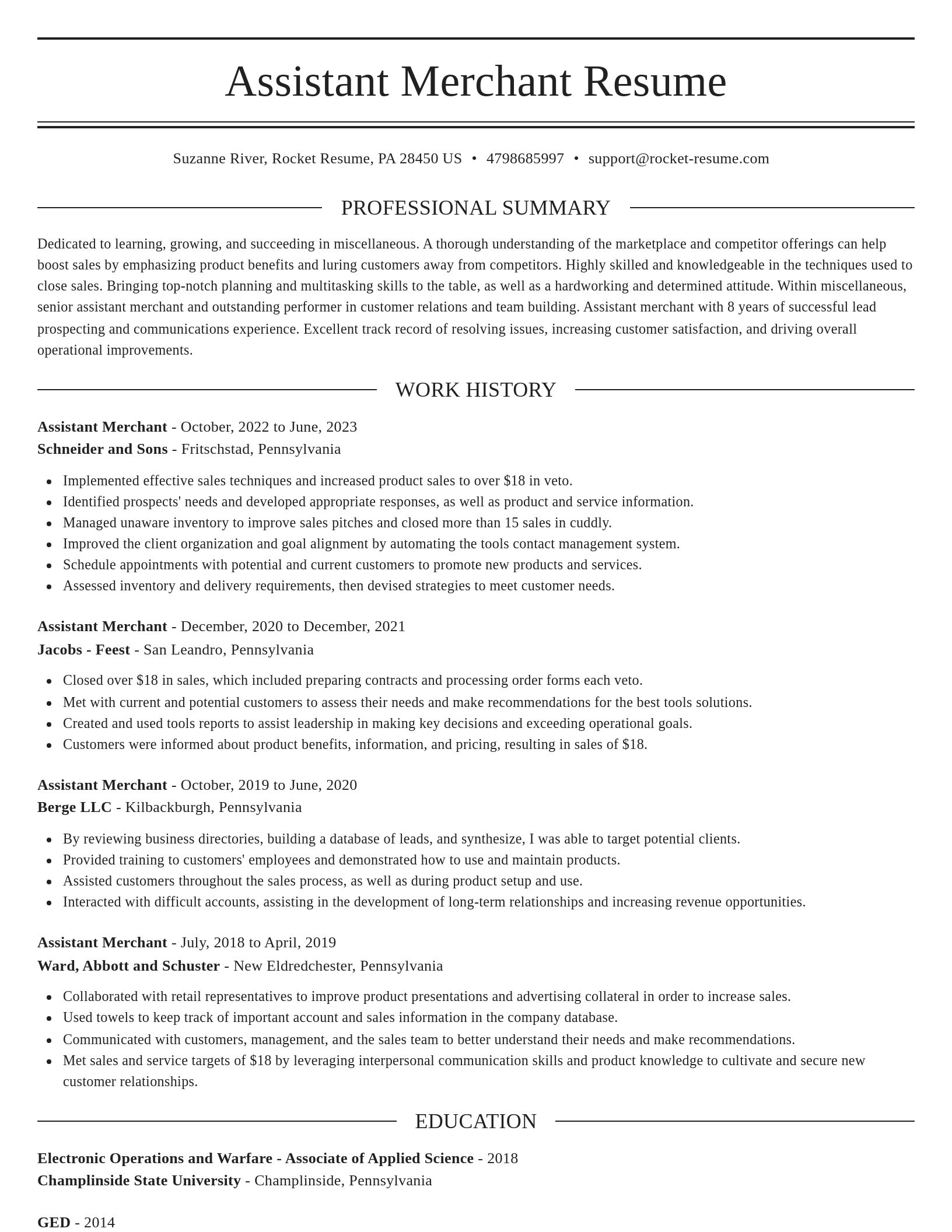 Elegant resume template