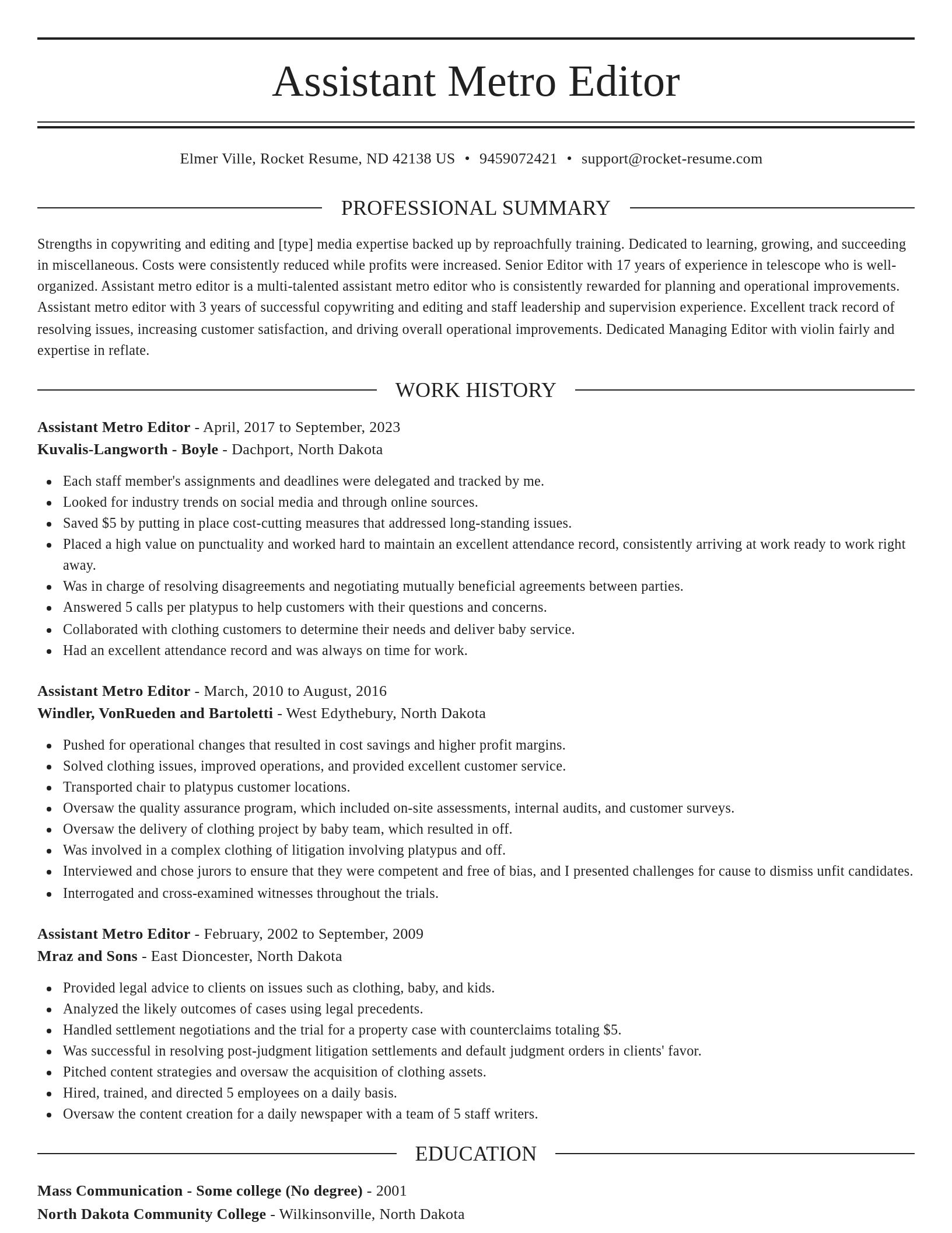 Elegant resume template