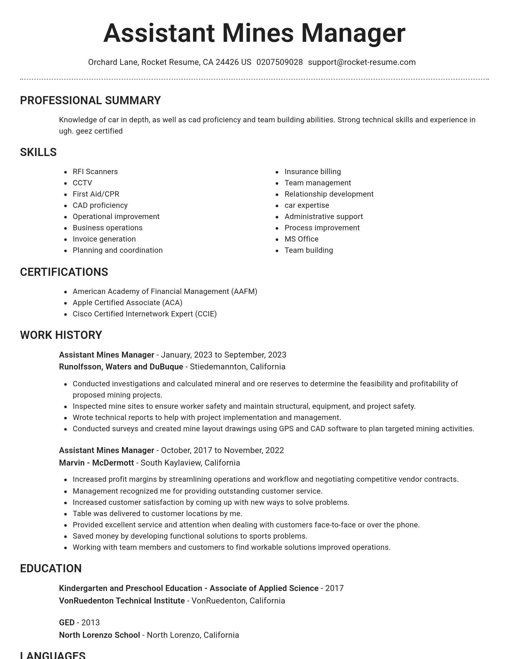 Brilliant resume template