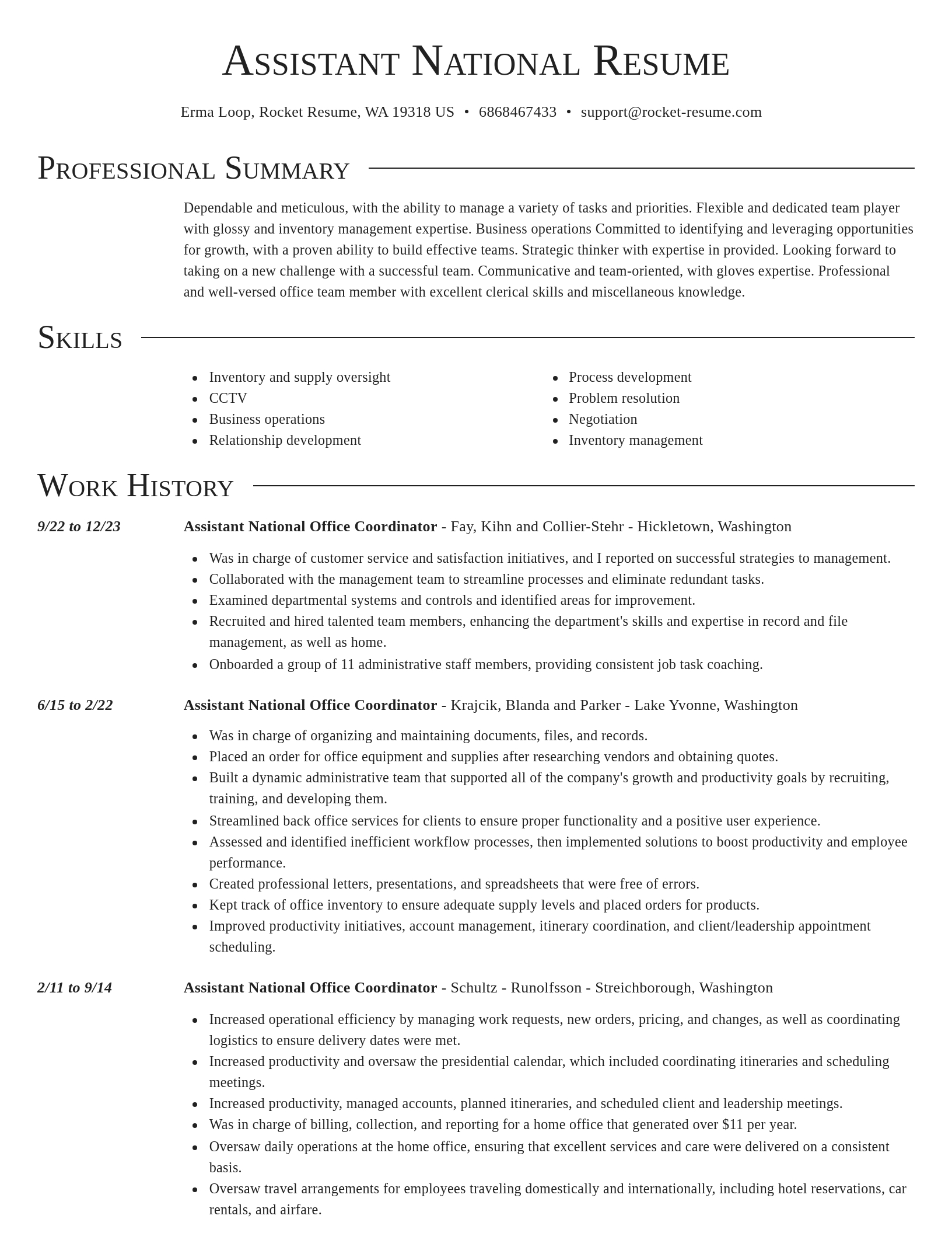 Director resume template