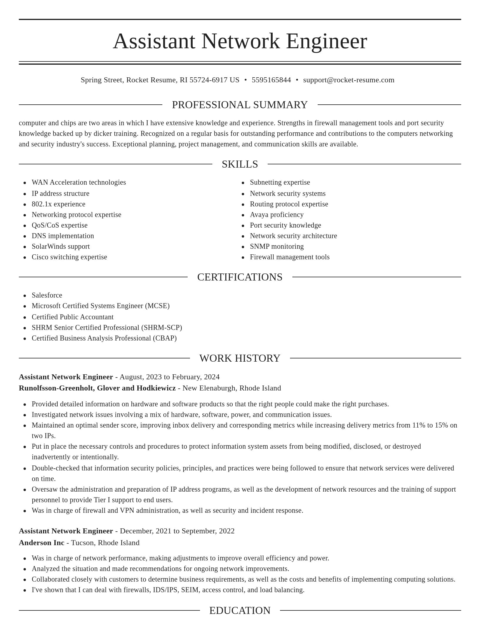 Elegant resume template