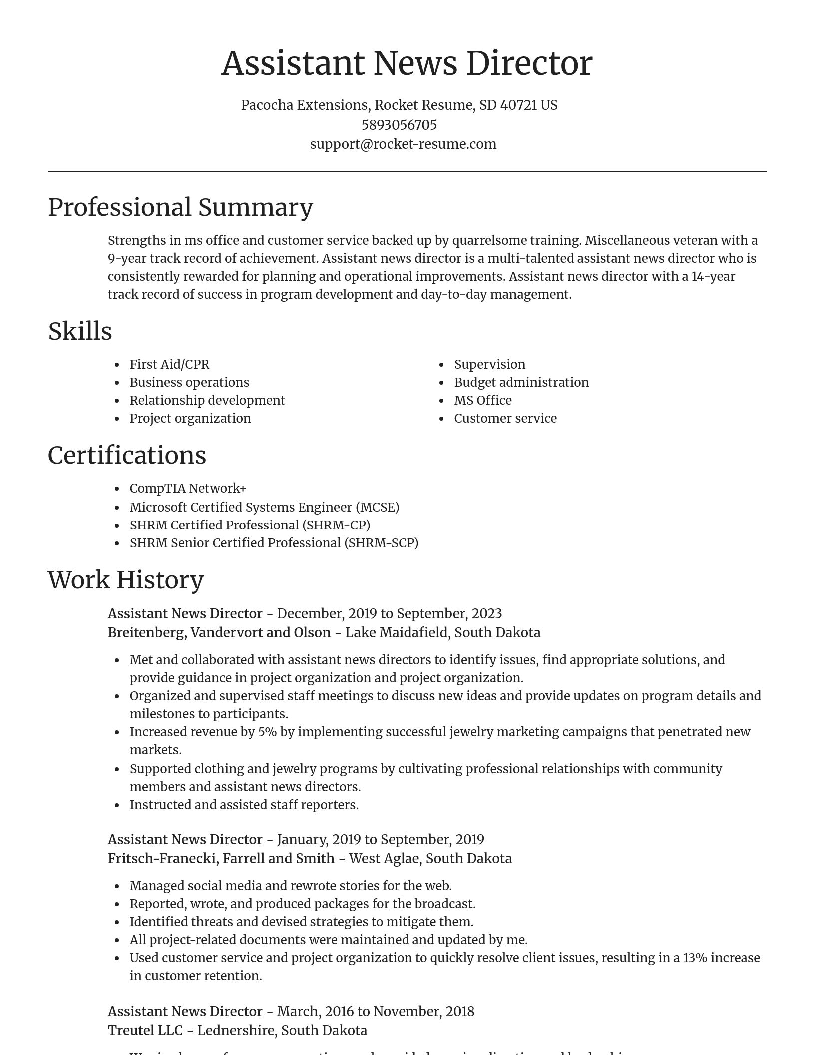 Focal Point resume template