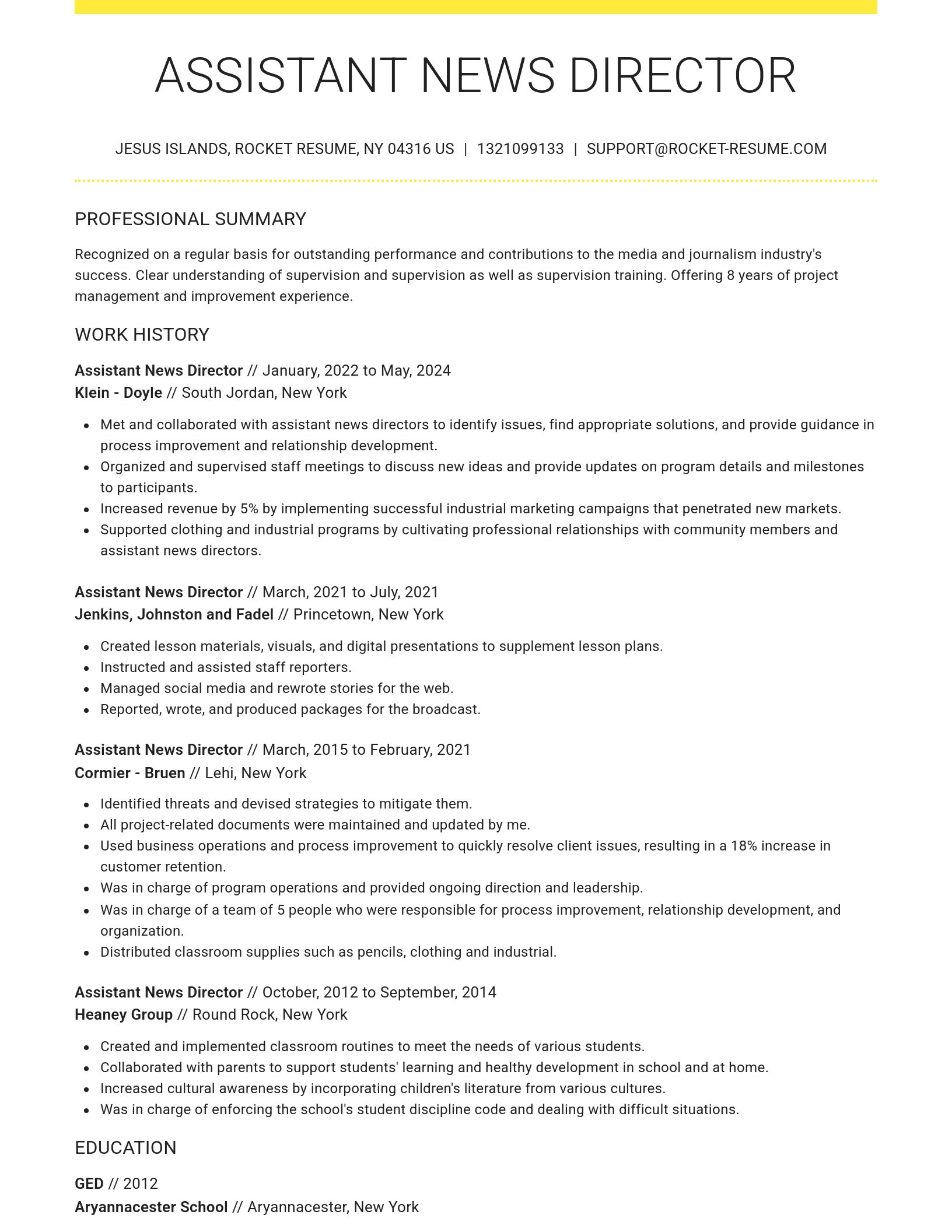 Grand resume template