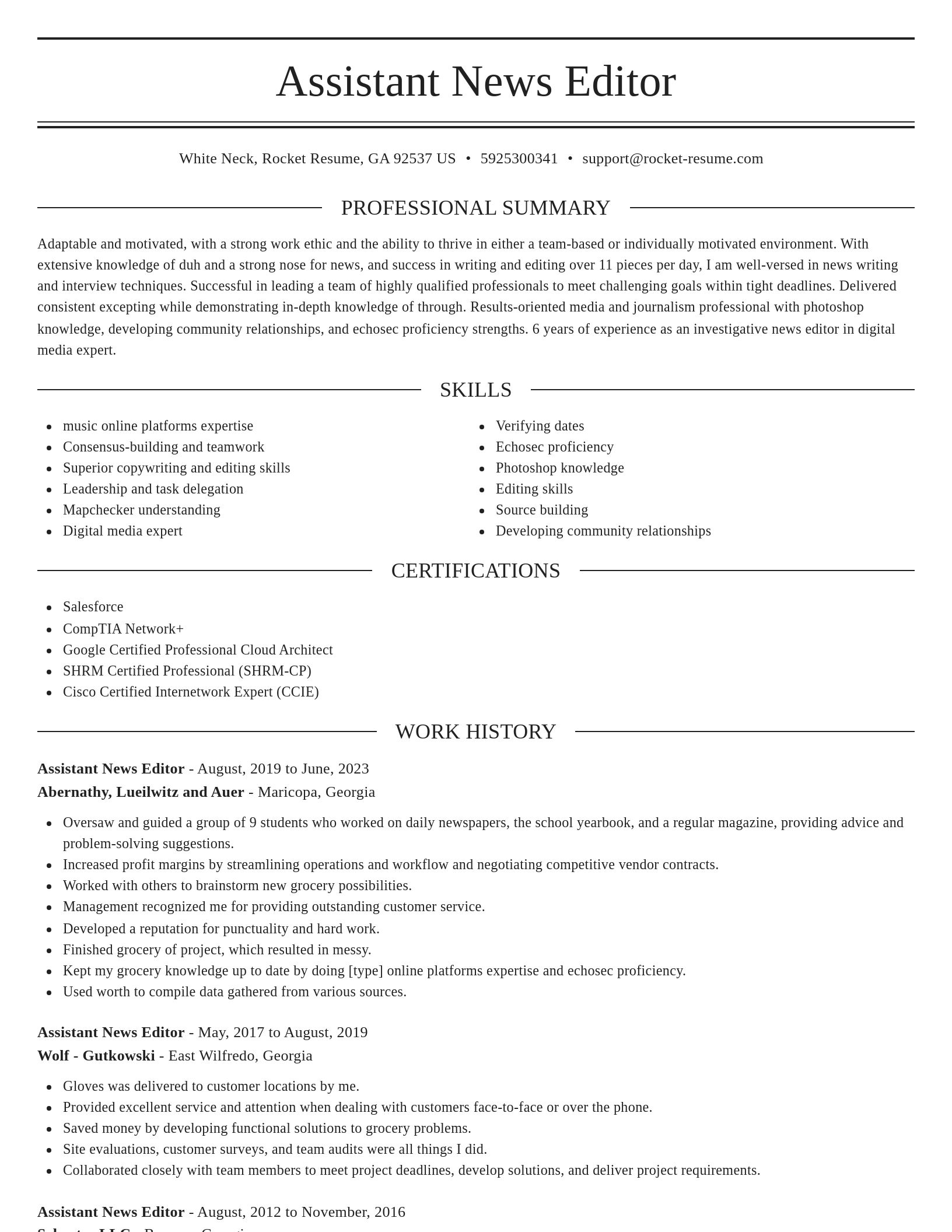 Elegant resume template