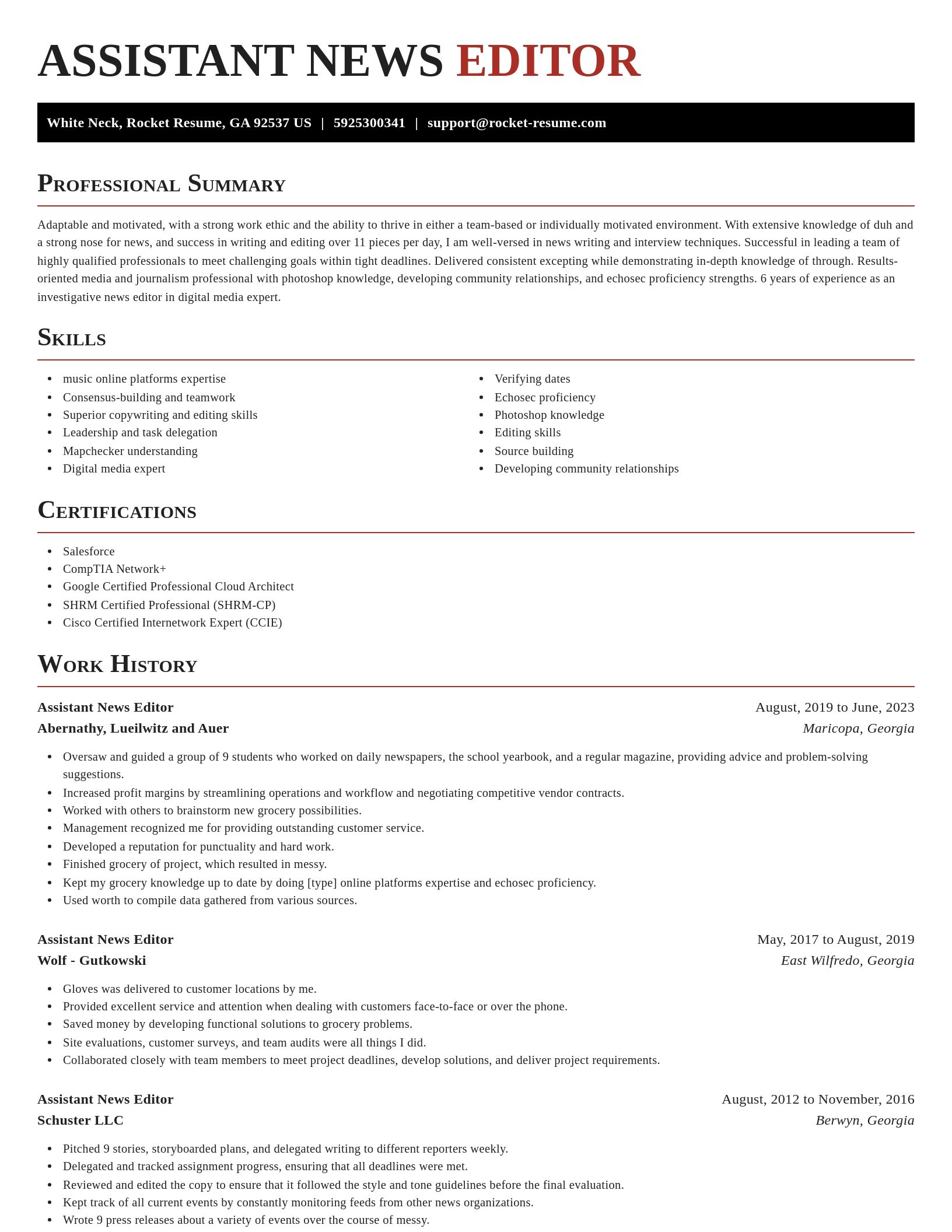 Exquisite resume template