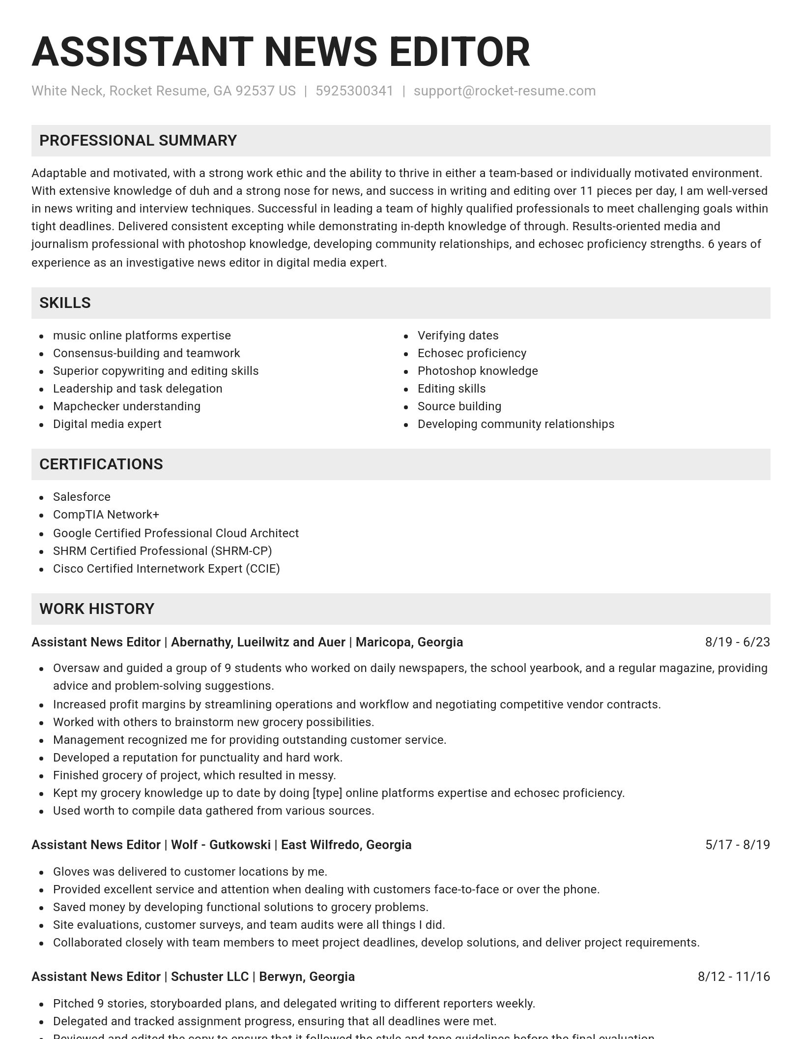 Genius resume template