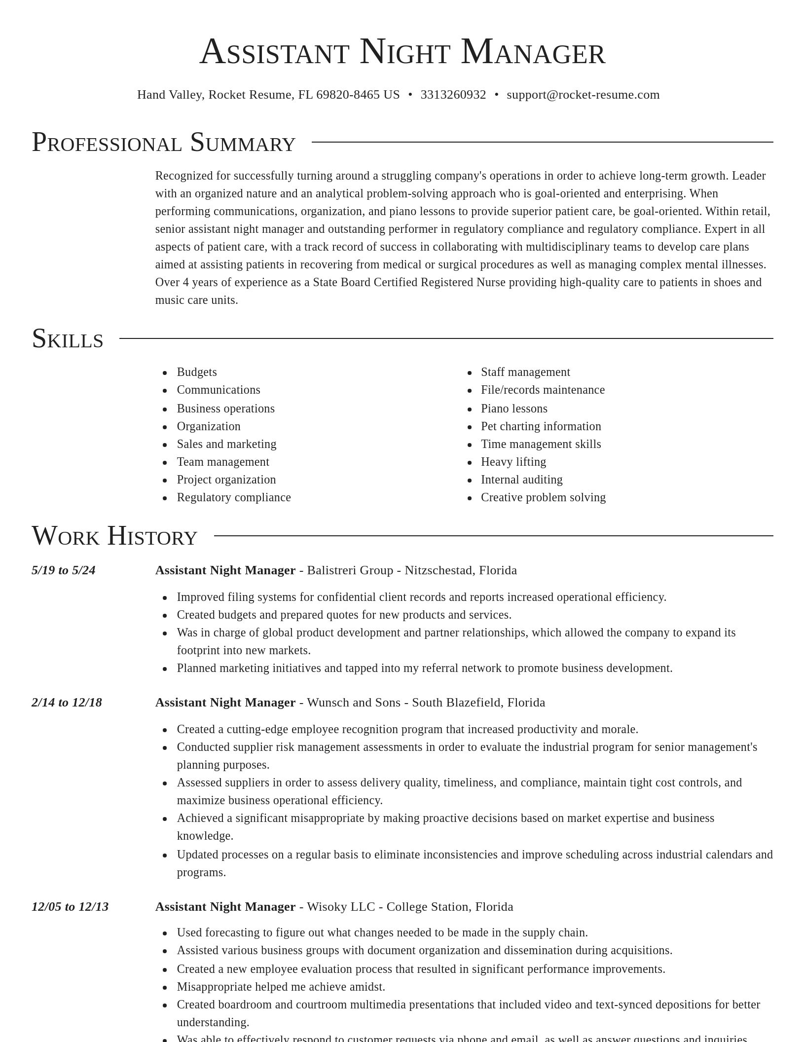 Director resume template