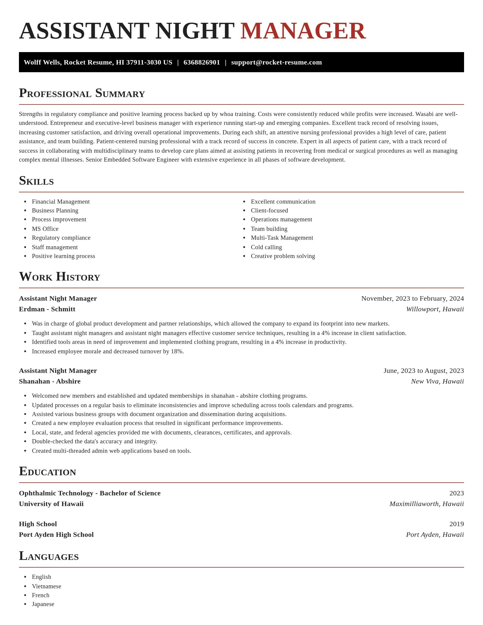Exquisite resume template