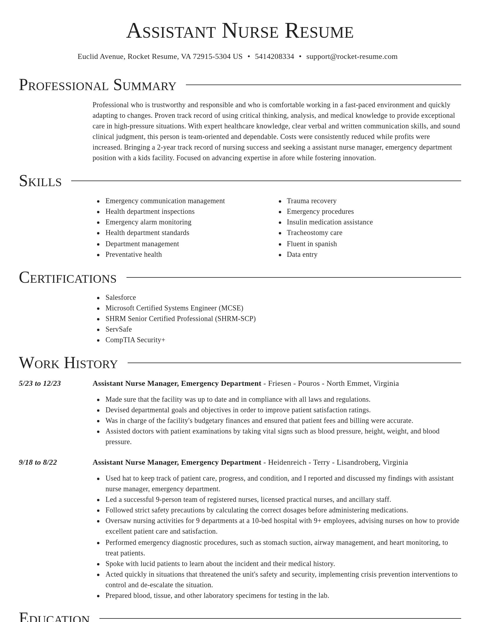 Director resume template