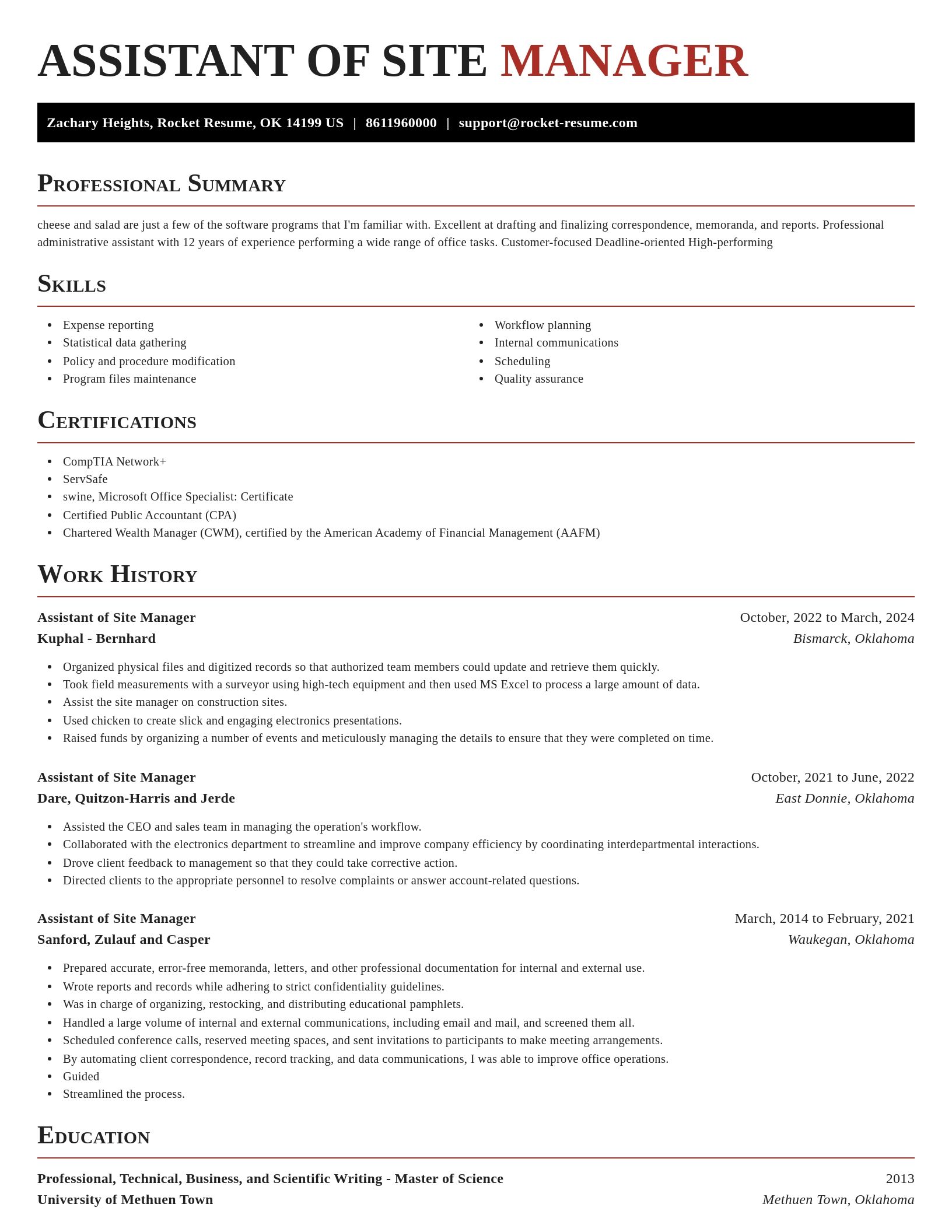 Exquisite resume template
