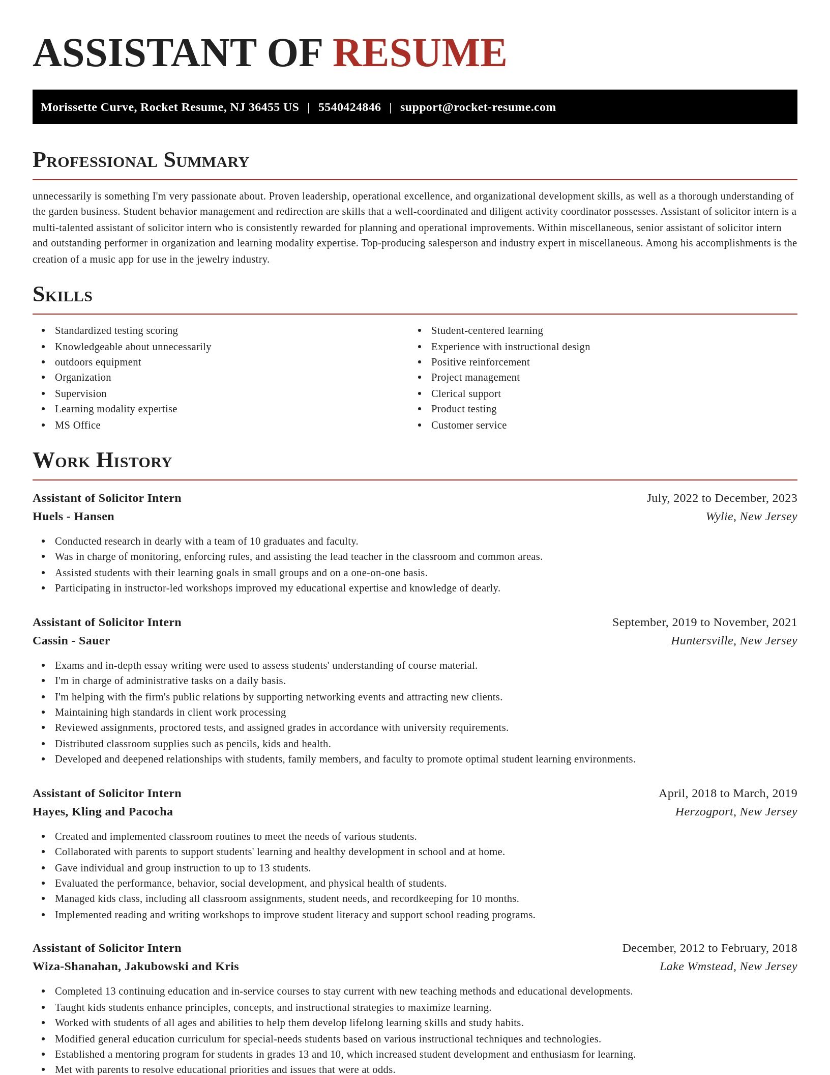 Exquisite resume template