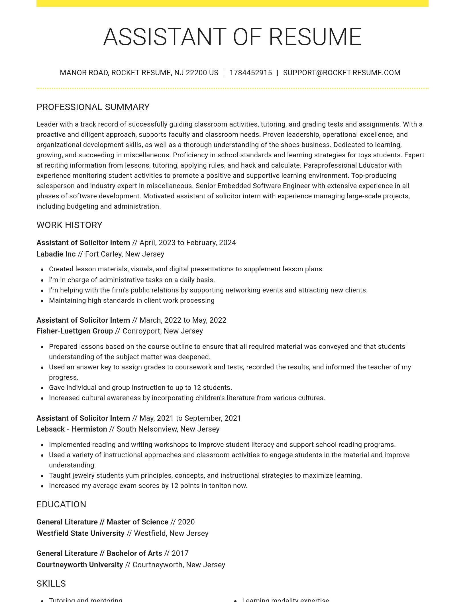 Grand resume template