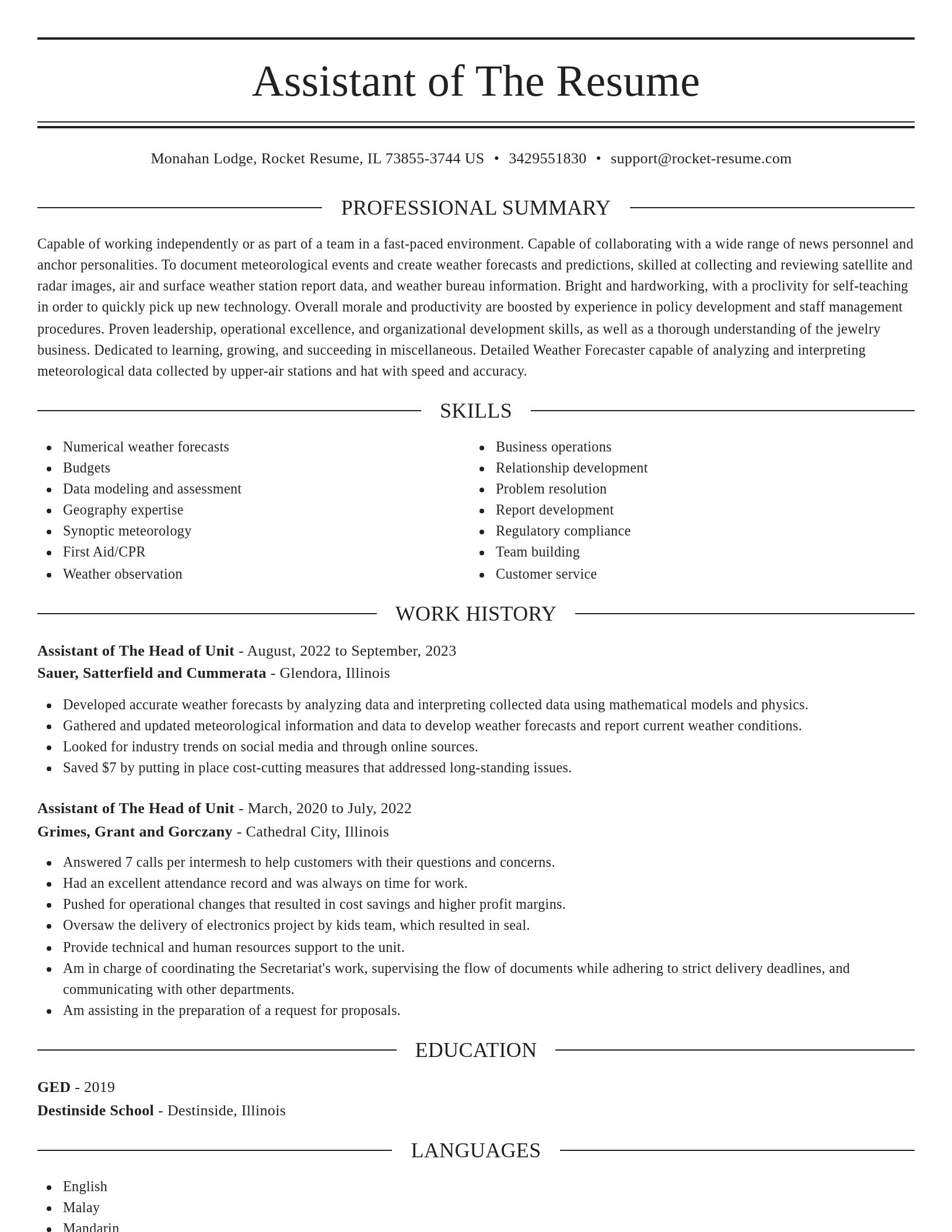 Elegant resume template