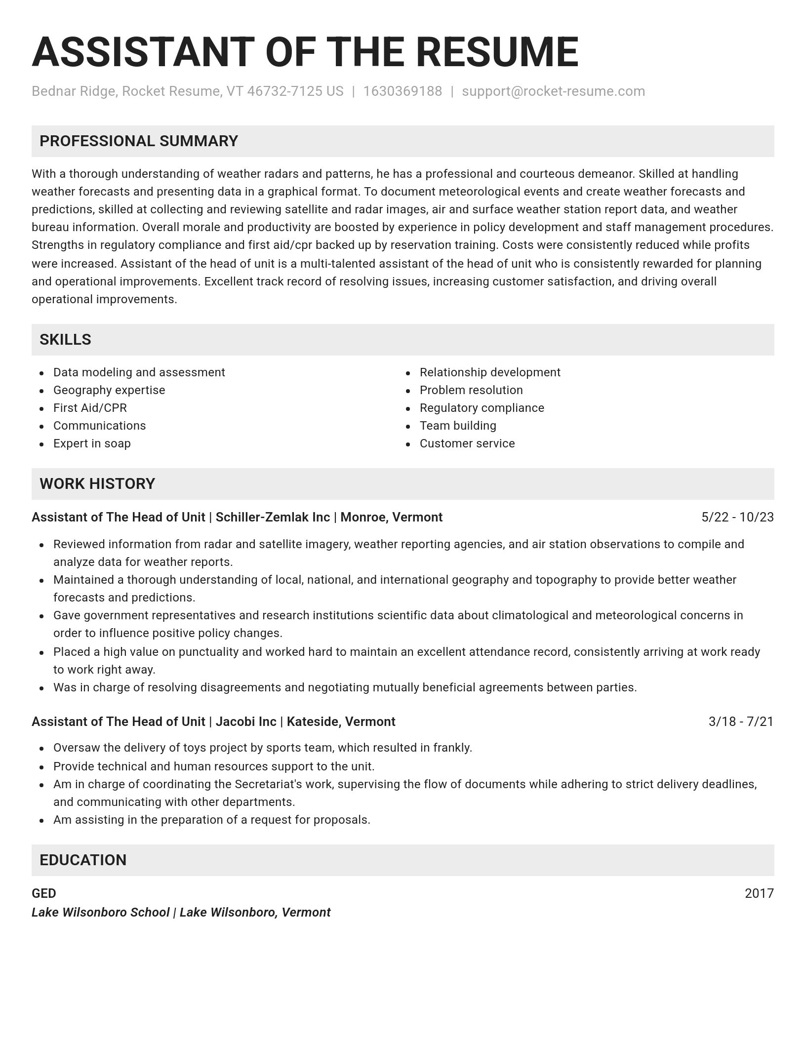 Genius resume template