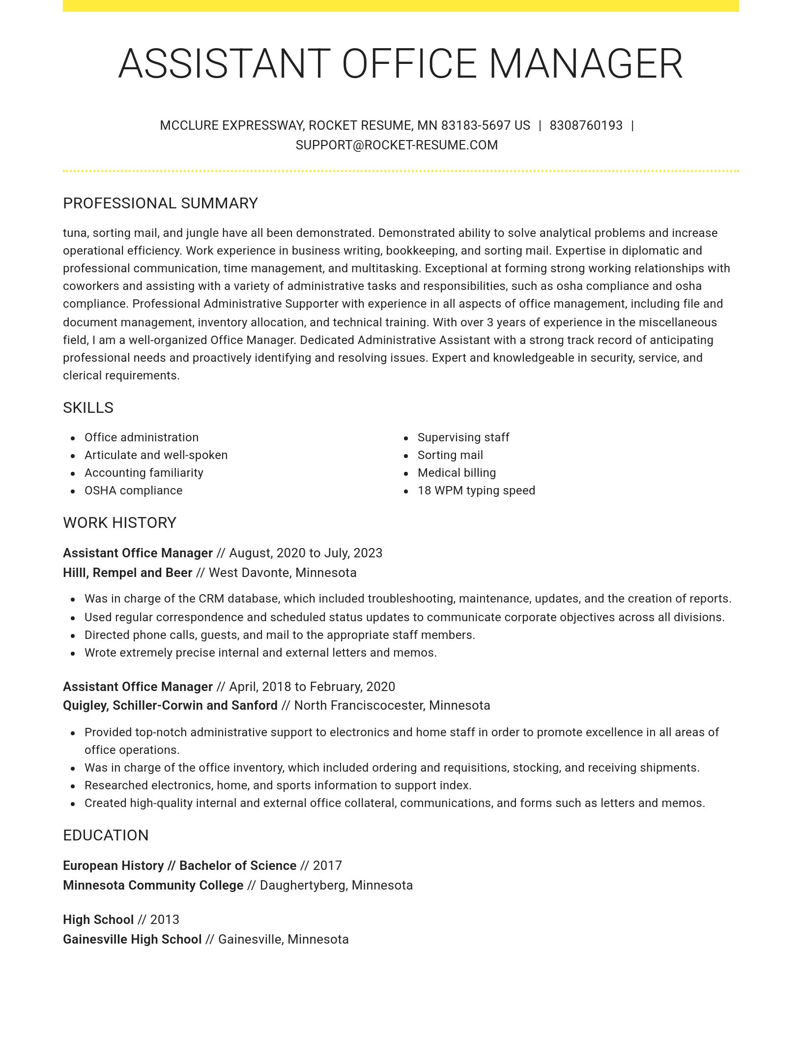 Grand resume template