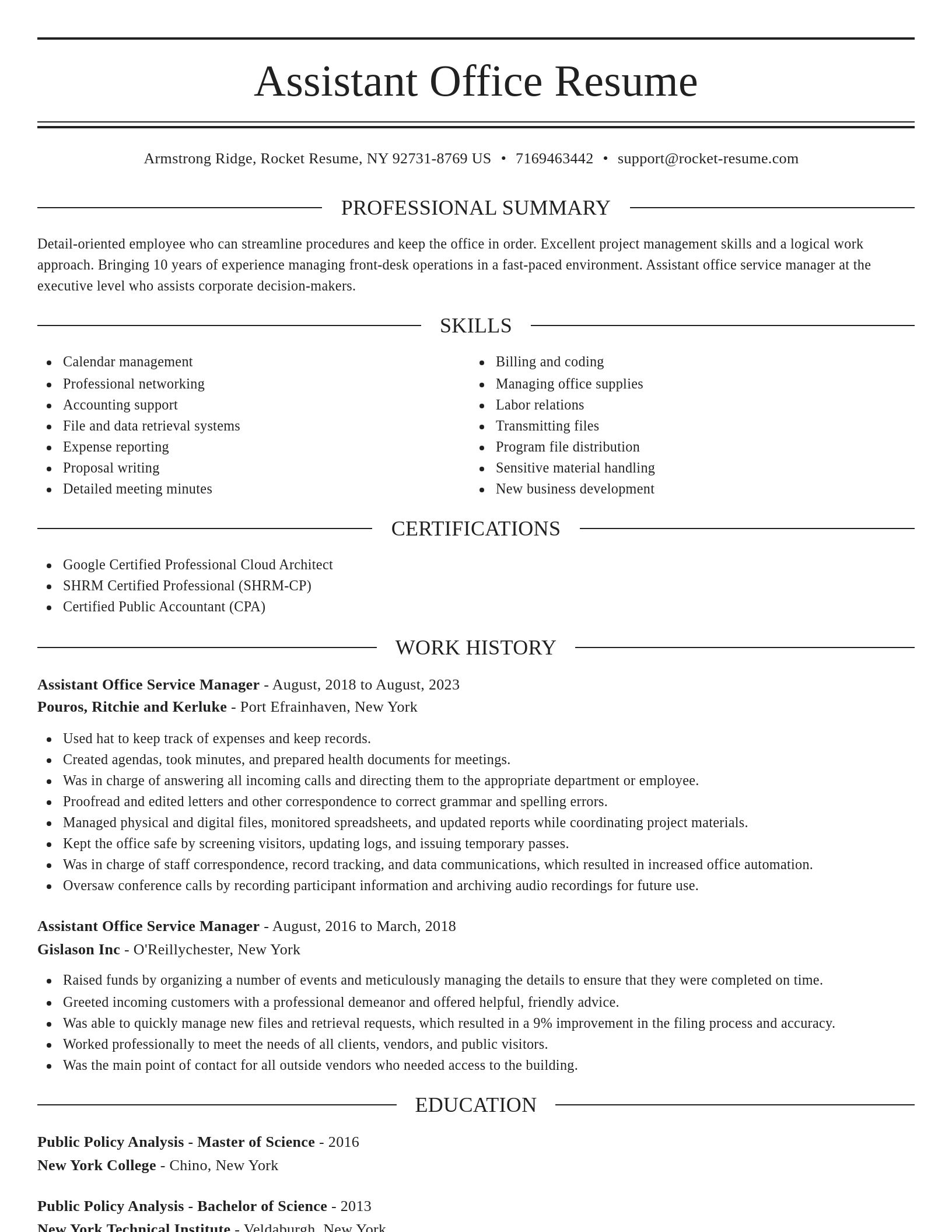 Elegant resume template