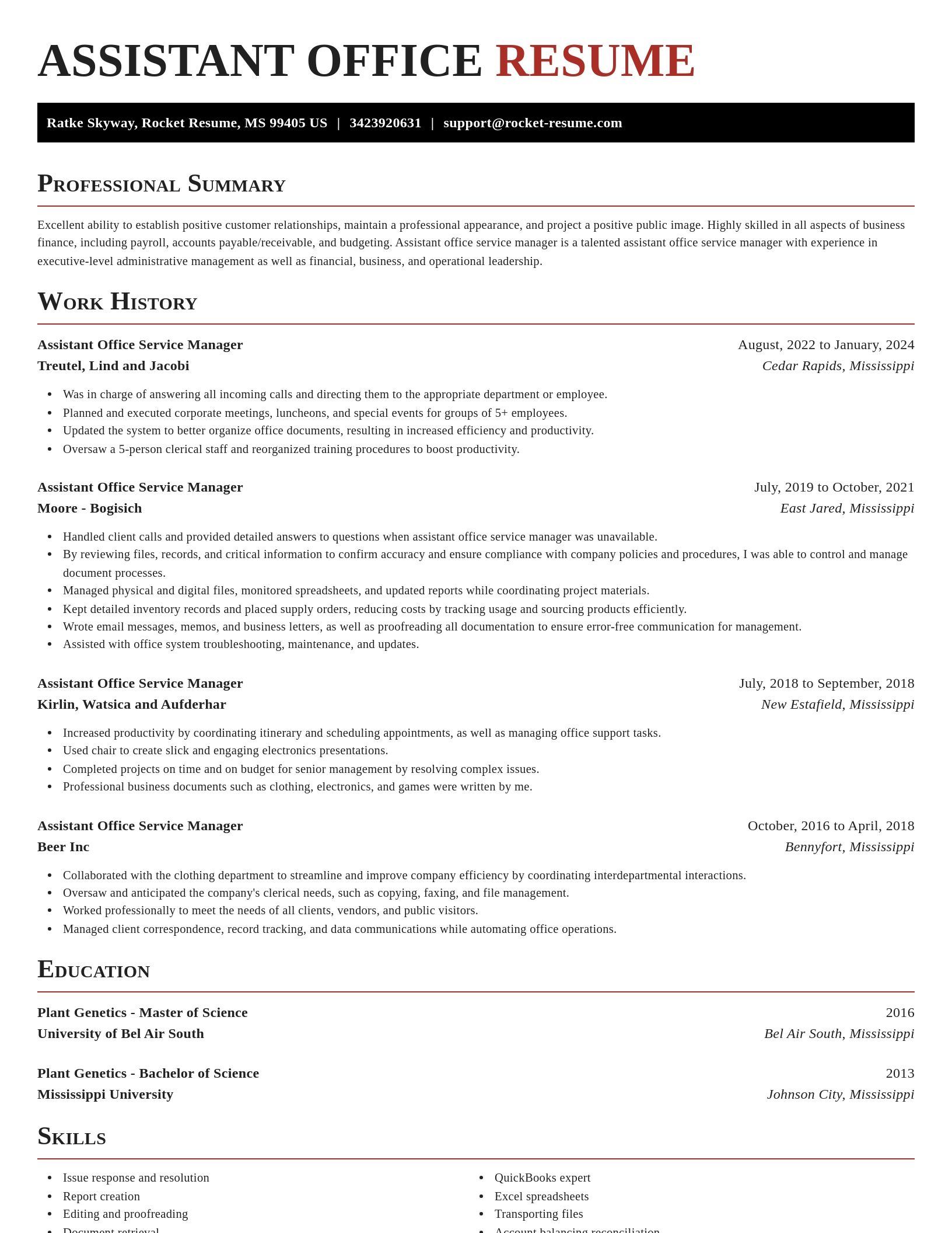 Exquisite resume template