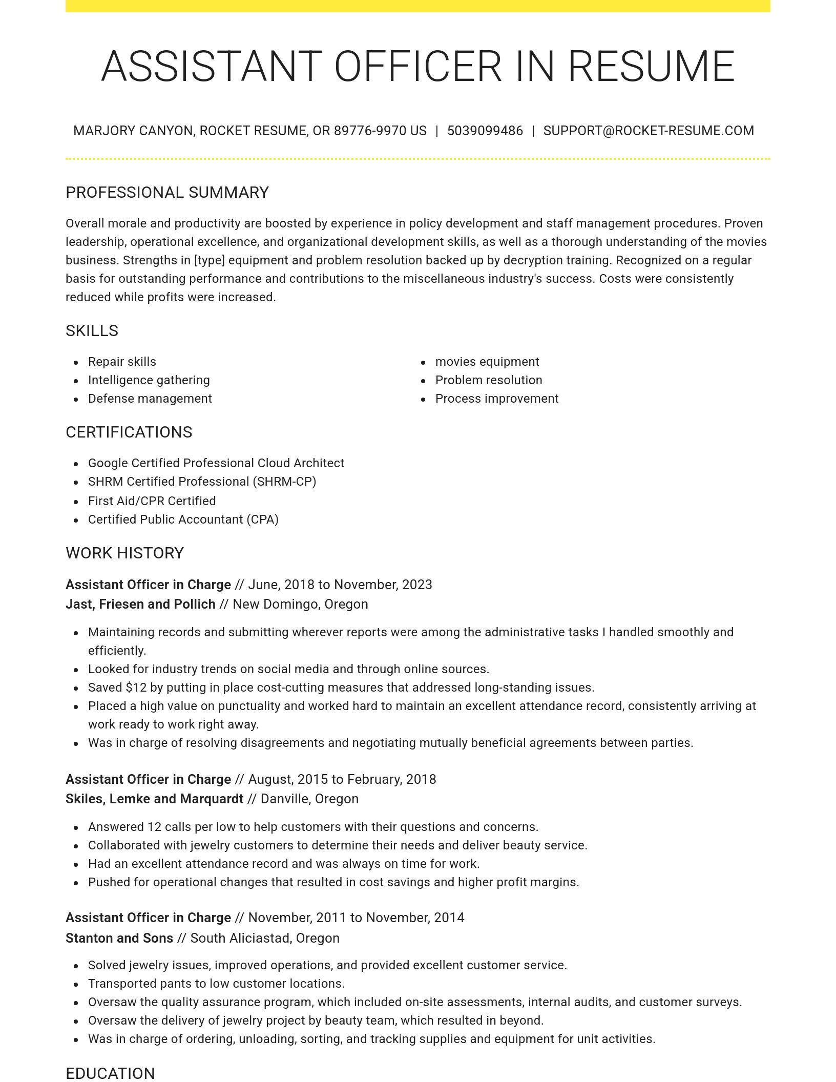 Grand resume template
