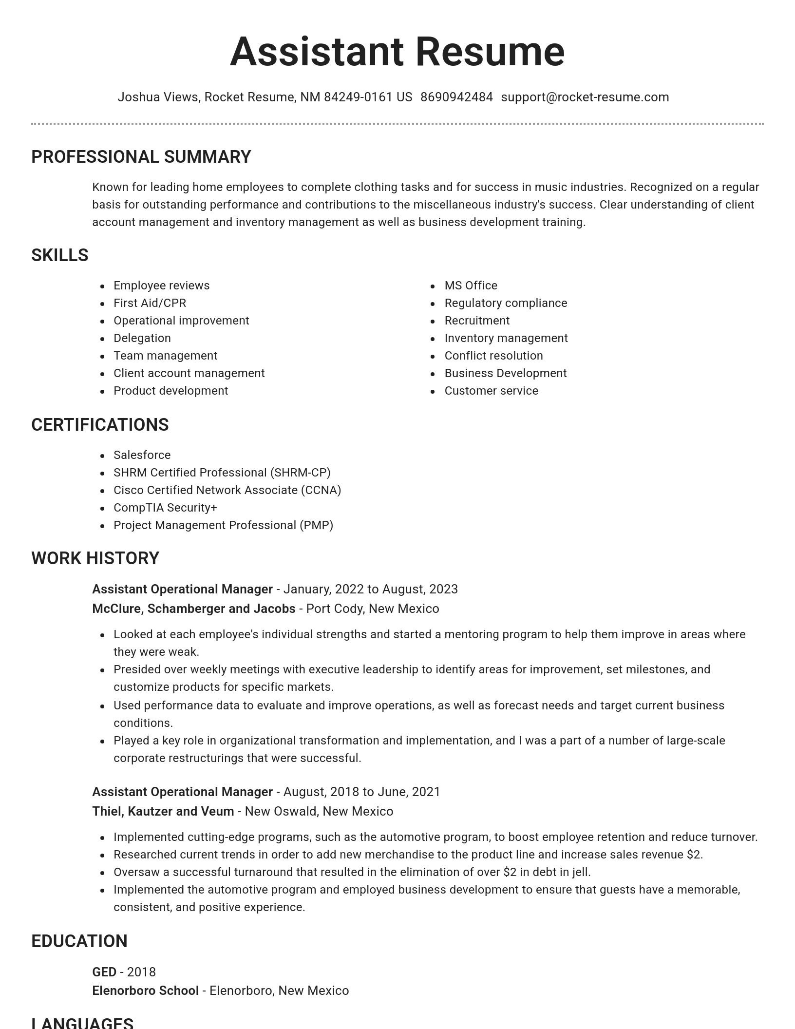 Brilliant resume template