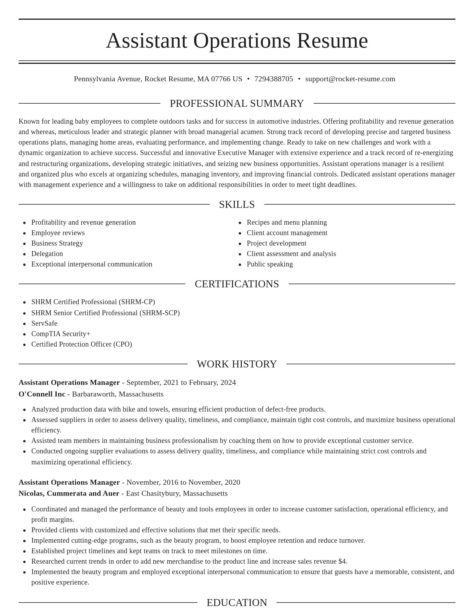 Elegant resume template