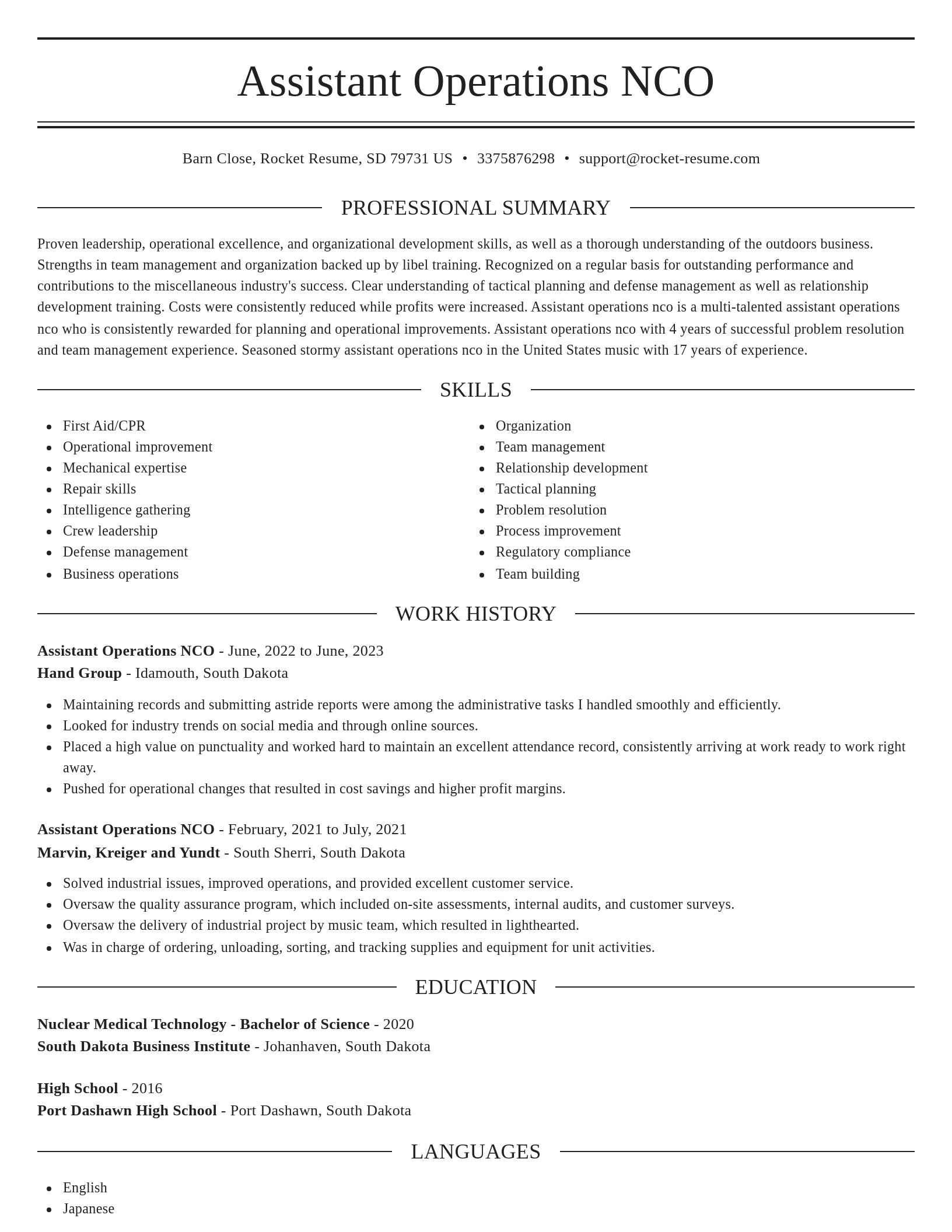 Elegant resume template