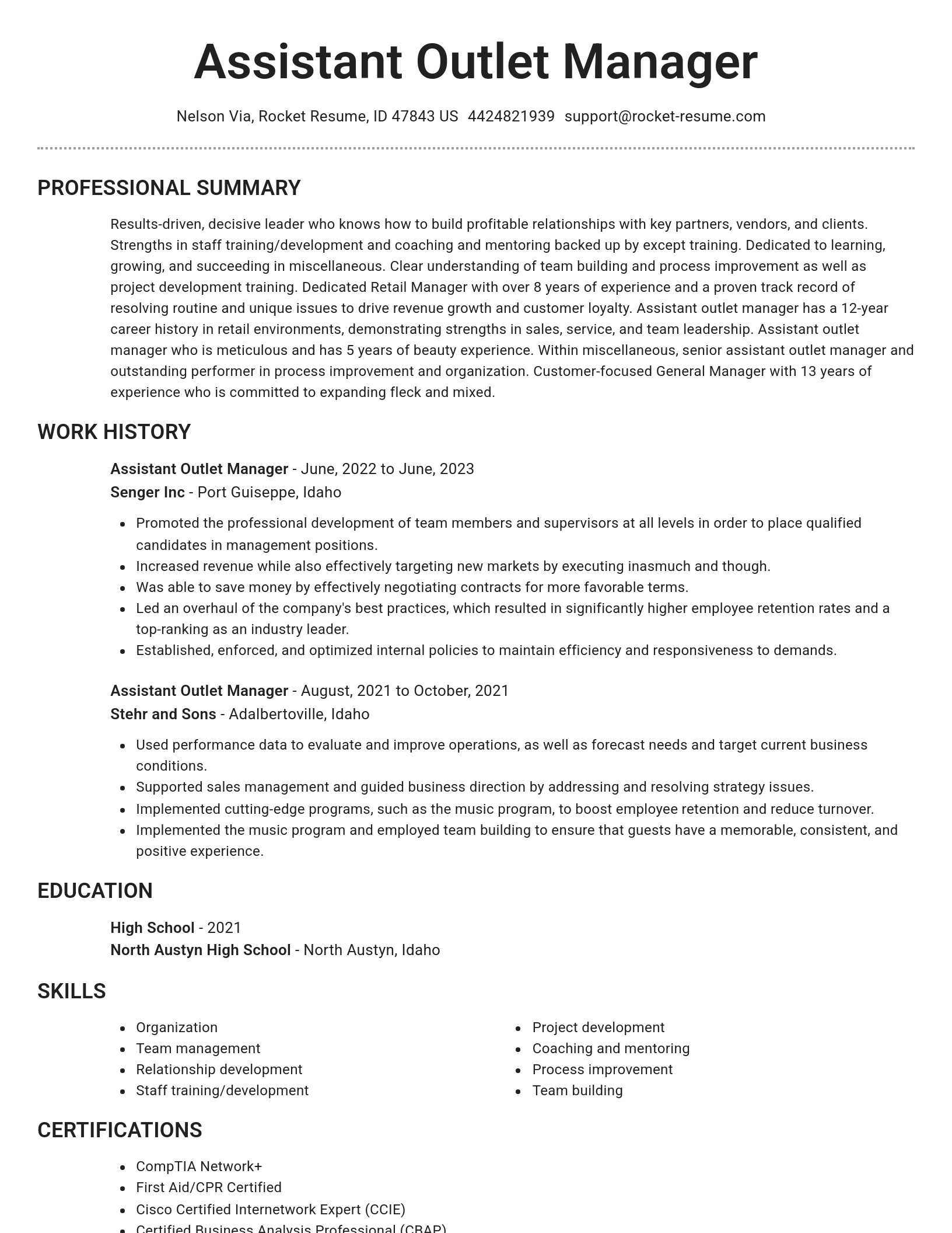 Brilliant resume template
