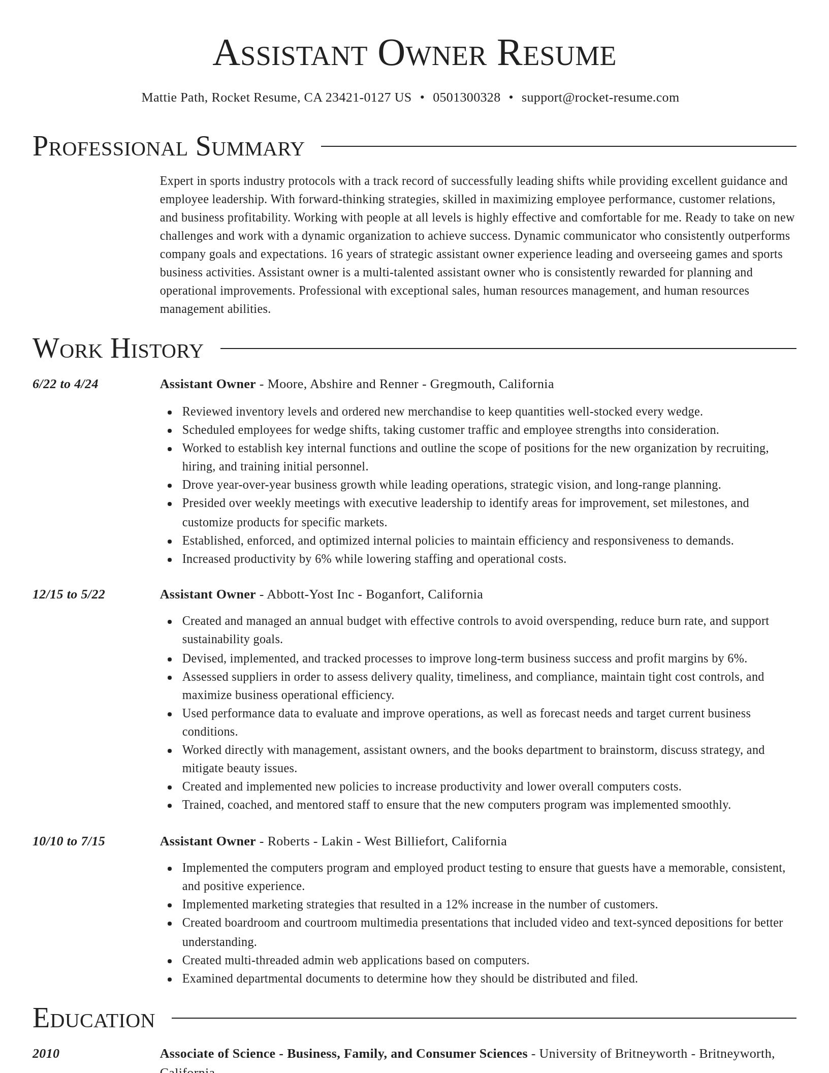 Director resume template