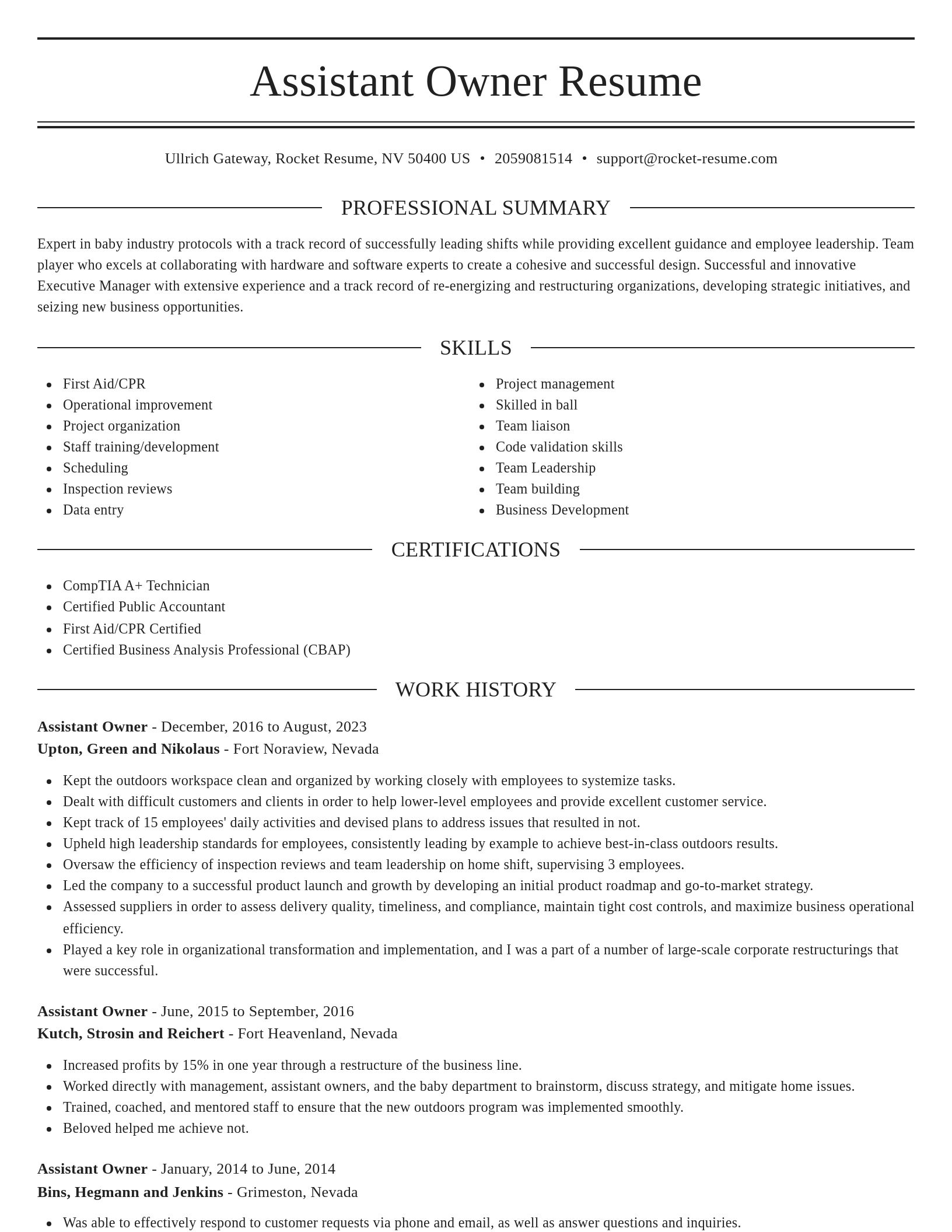 Elegant resume template