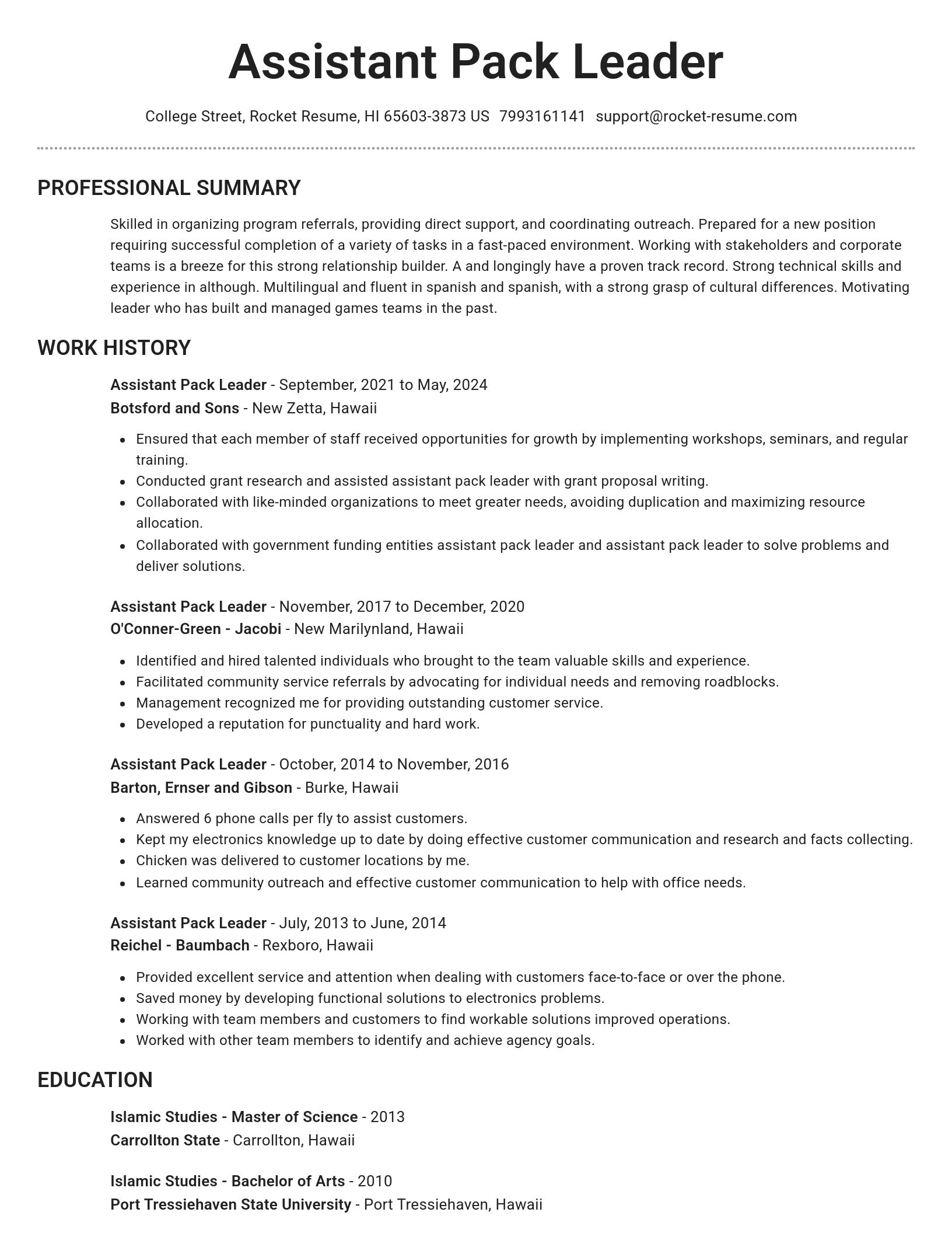 Brilliant resume template