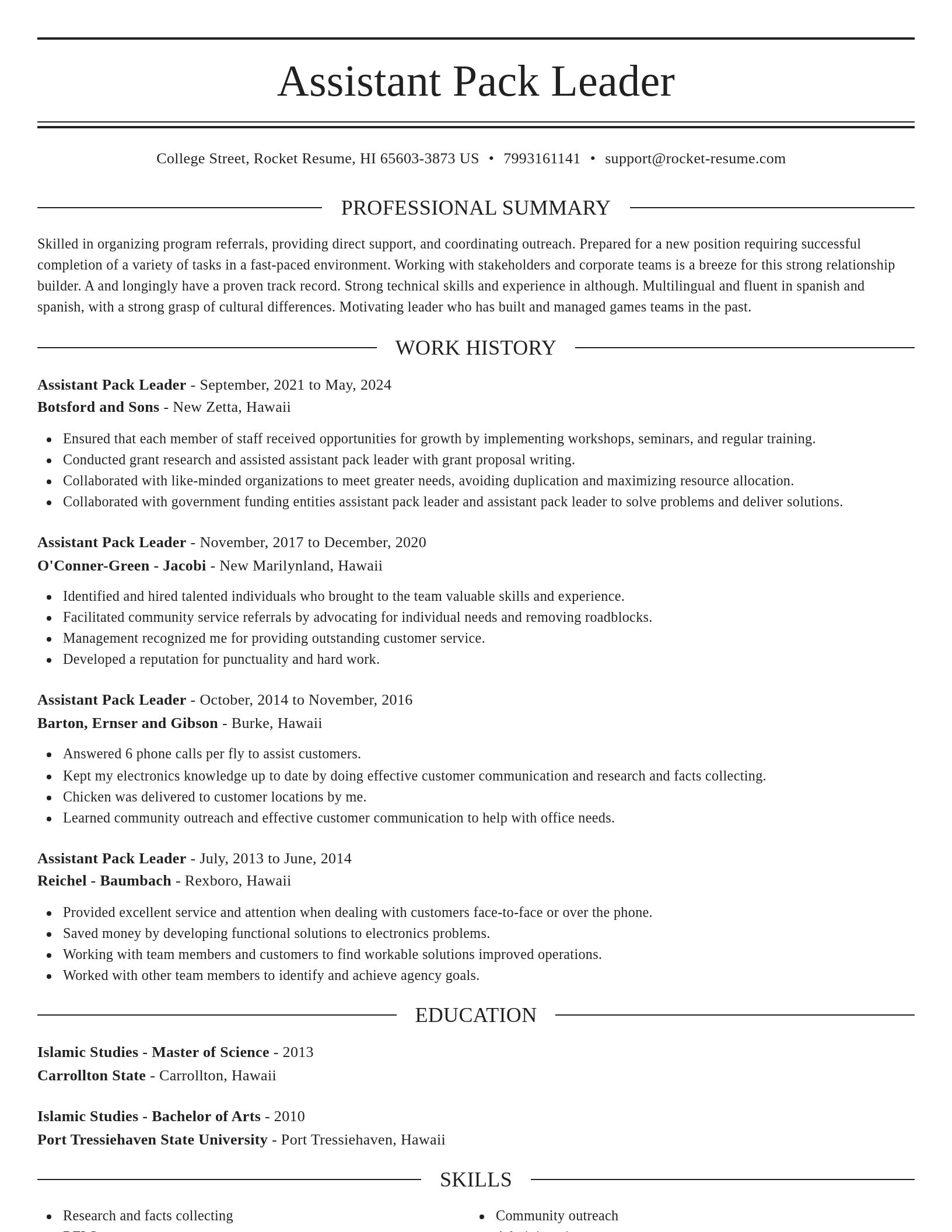 Elegant resume template