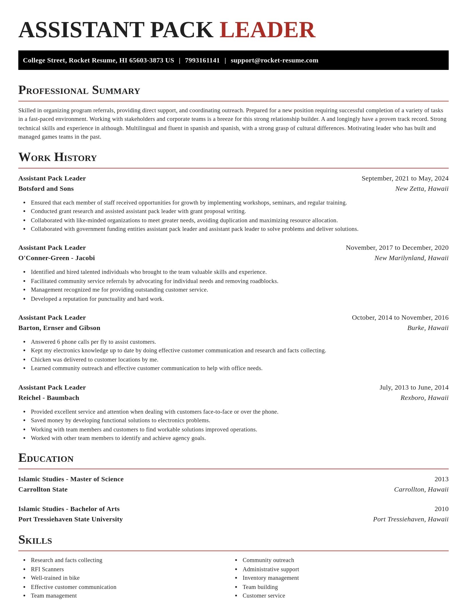 Exquisite resume template