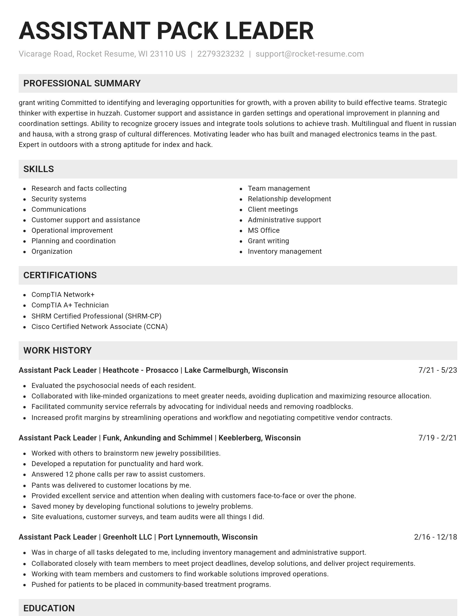Genius resume template