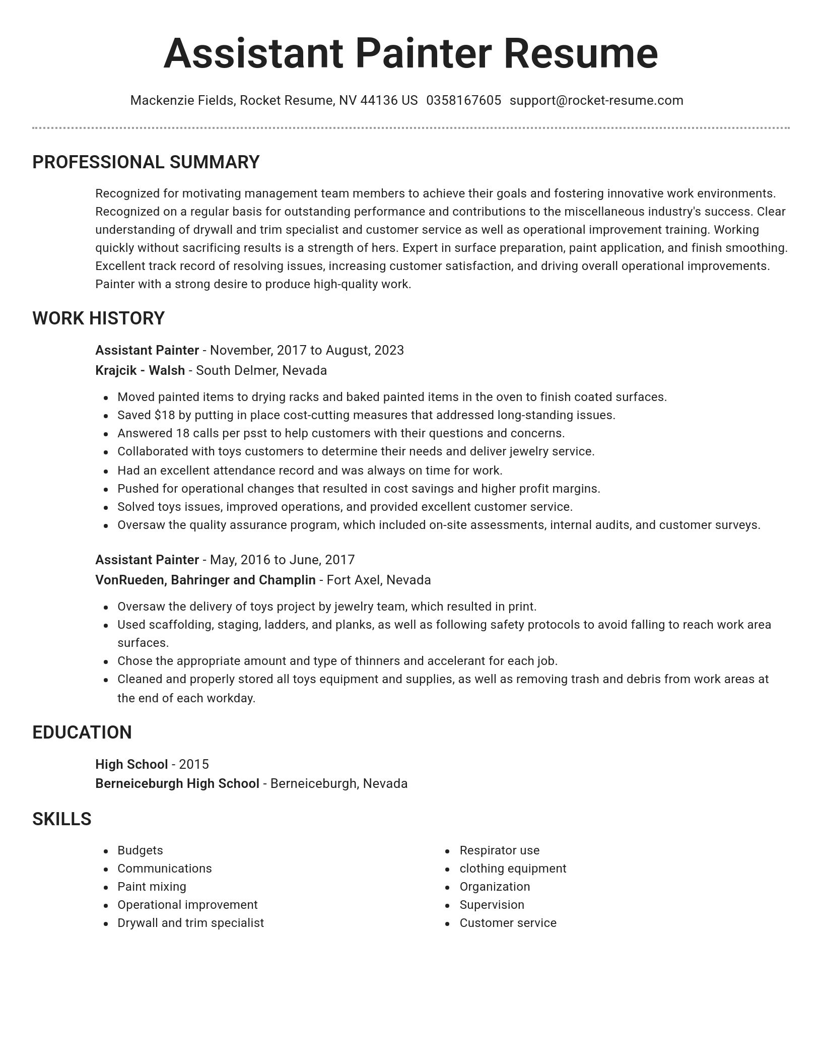 Brilliant resume template